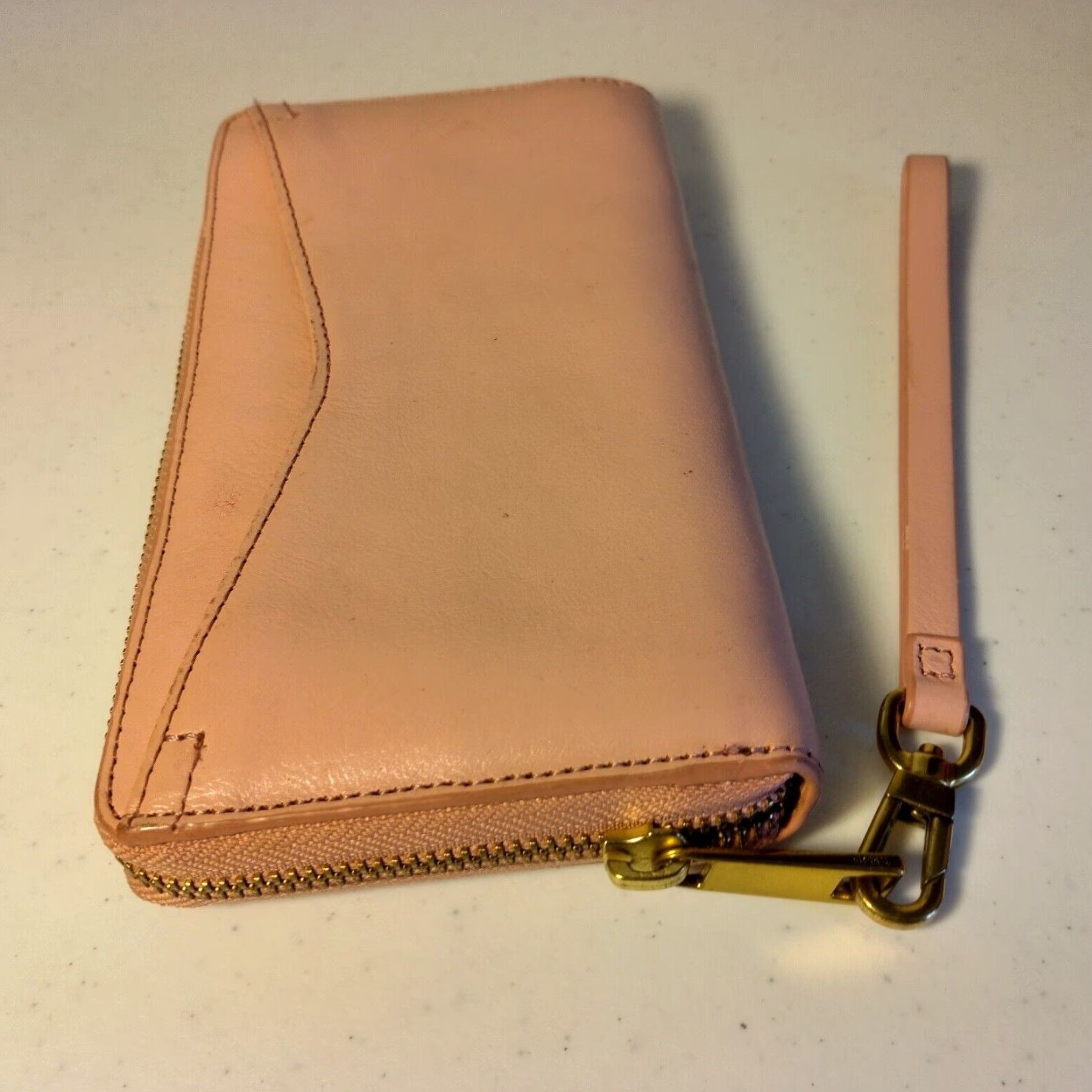 Fossil Fossil Wallet Clutch Leather Pink Dusty Rose Zip-Around Women Size ONE SIZE - 7 Thumbnail