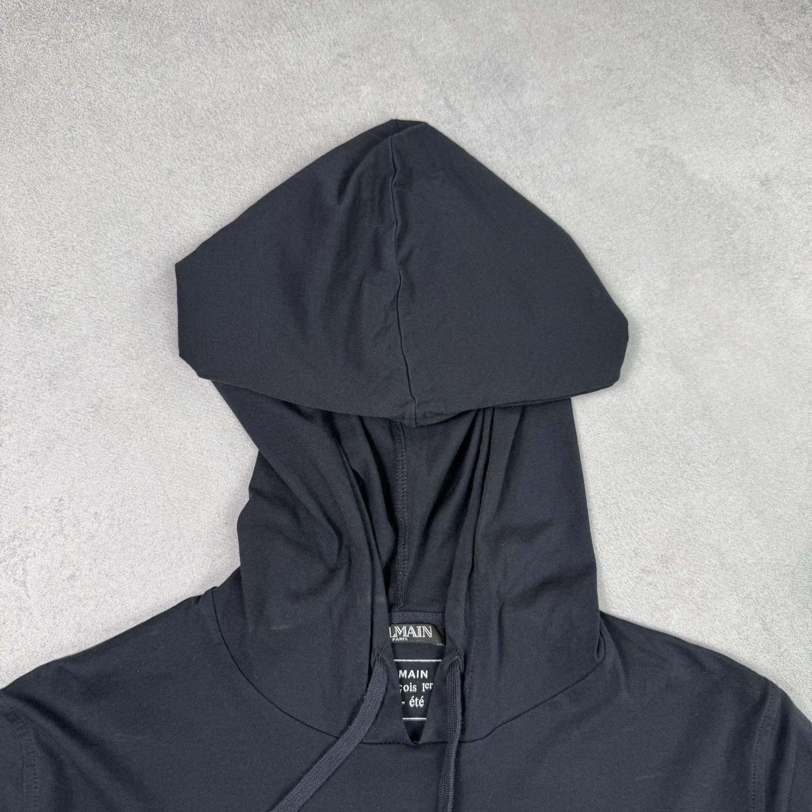Balmain Balmain Paris Long Sleeve T-Shirt With Hood Size XS Black Size US XS / EU 42 / 0 - 5 Thumbnail