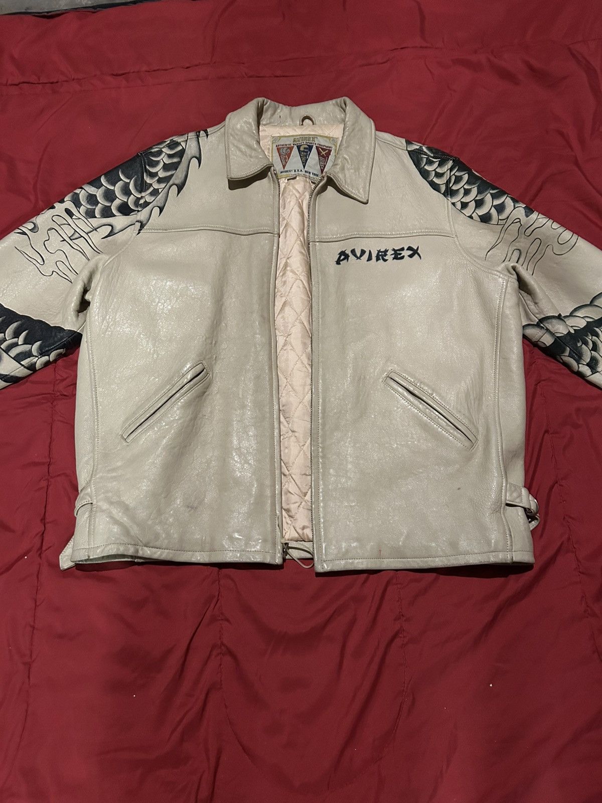 Avirex Avirex Snake and Dragon Leather Jacket Size US XXL / EU 58 / 5 - 2 Thumbnail