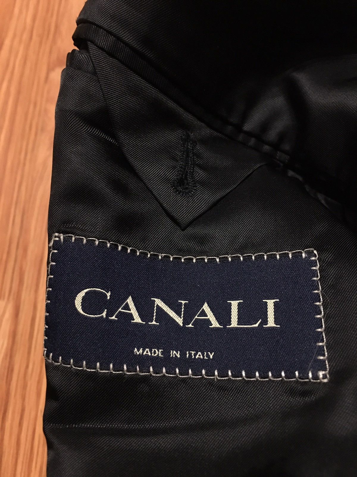 Canali CANALI Pure New Wool Black Blazer Jacket Size EU 50/ L Size 50R - 6 Thumbnail