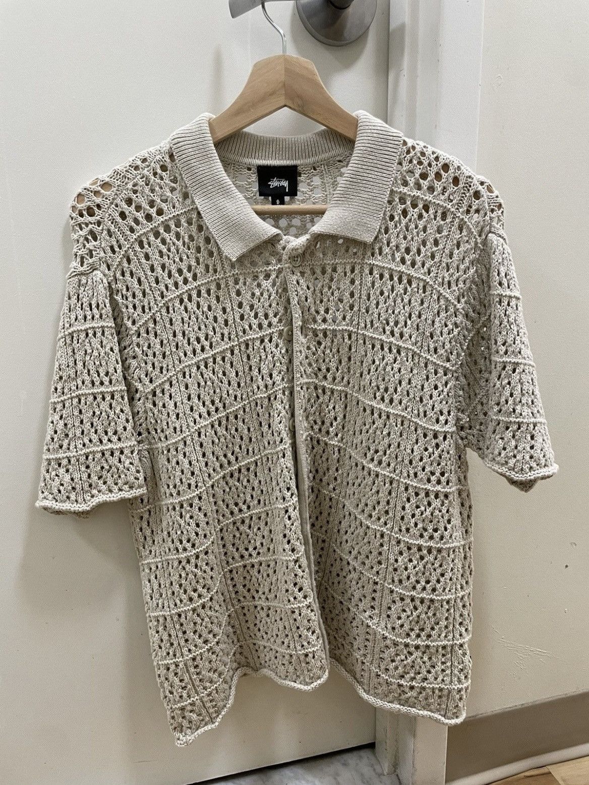 Stussy Stussy Perforated Swirl Knit Shirt | Grailed
