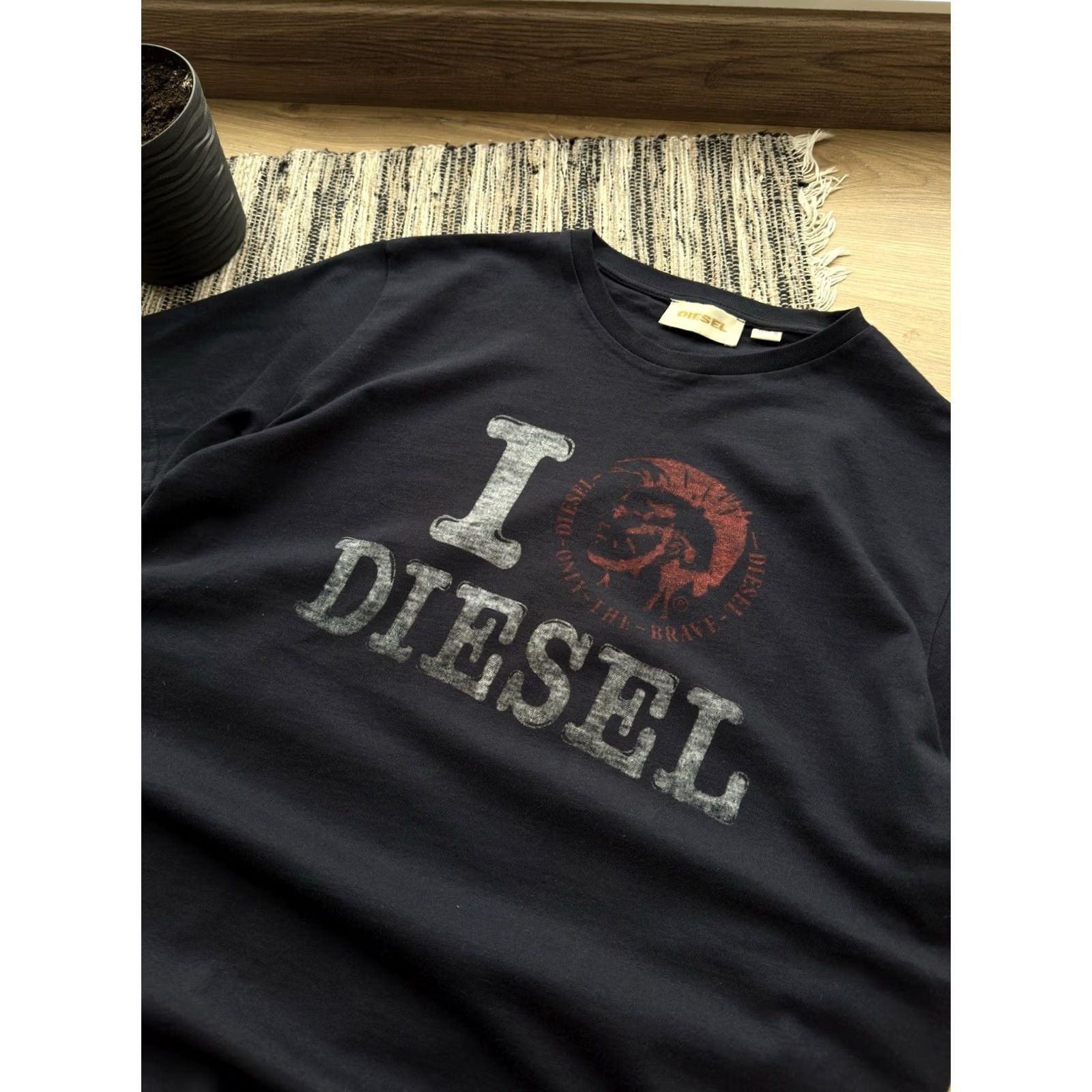 Diesel Diesel Vintage Big Logo "I love Diesel" T-Shirt M Dark Blue Mens Regular Short Sleeve Crew Neck 90s Y2K Vintage Graphic Print Size US M / EU 48-50 / 2 - 3 Thumbnail