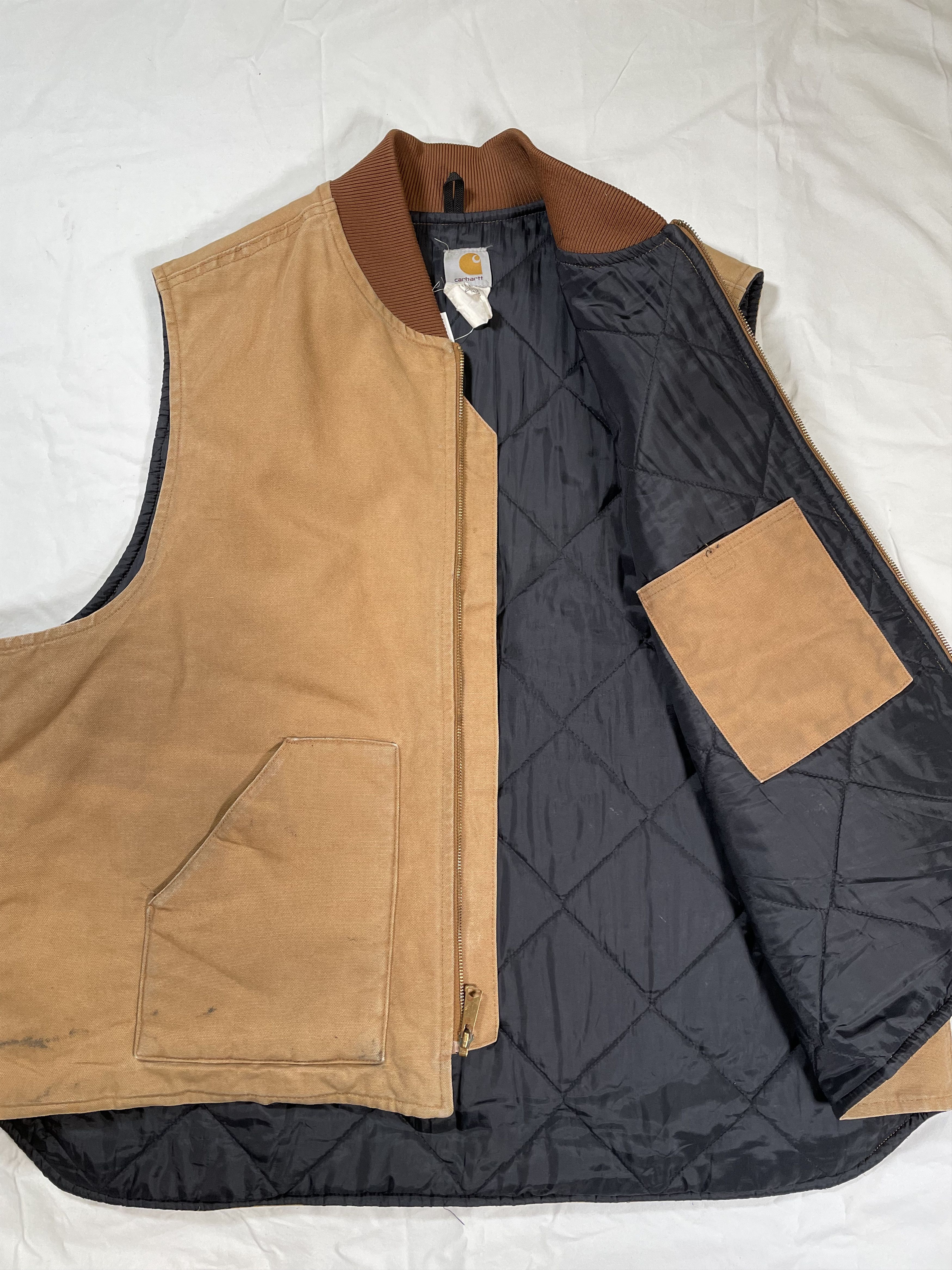 Carhartt × Vintage VTG 2000's Carhartt Heavy Canvas Work Vest Size US XXL / EU 58 / 5 - 3 Thumbnail