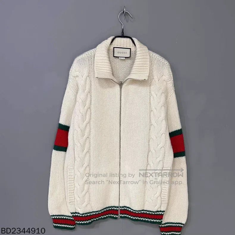 Gucci Gucci Classic striped knitted zipper jacket Size S / US 4 / IT 40 - 1 Thumbnail