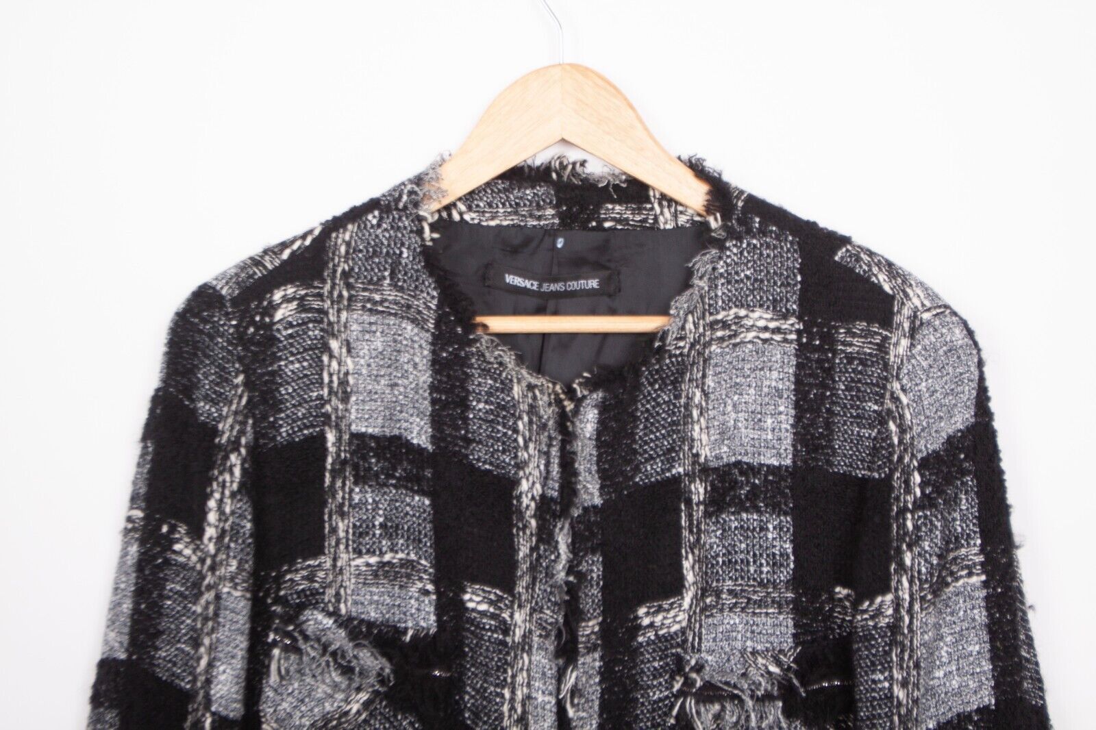Versace × Versace Jeans Couture Versace Jeans Couture Women's Tweed Wool Cardigan Jacket Size M / US 6-8 / IT 42-44 - 8 Thumbnail