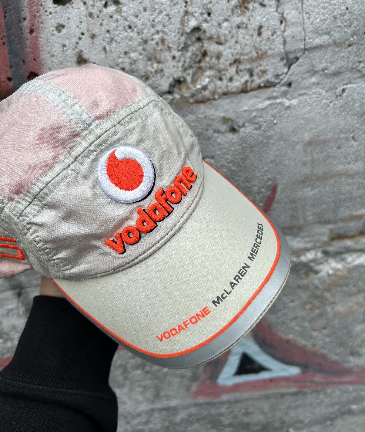 Malcolm McLaren × Mercedes-Benz Mercedes McLaren Vodafone F-1 Racing Nylon 5 Panel Cap Size ONE SIZE - 7 Thumbnail