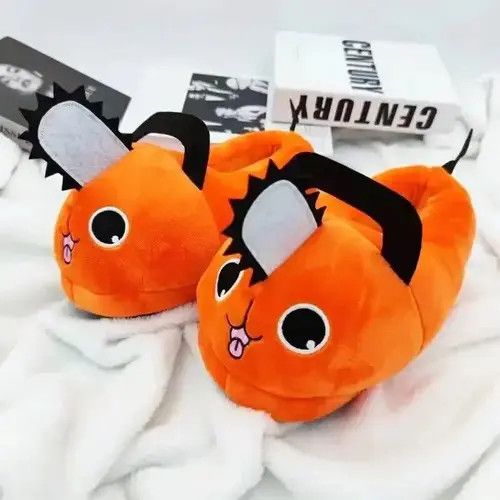 Japanese Brand Pochita Slippers Chainsaw Man children Warm winter Size US 6 / EU 39 - 1 Thumbnail