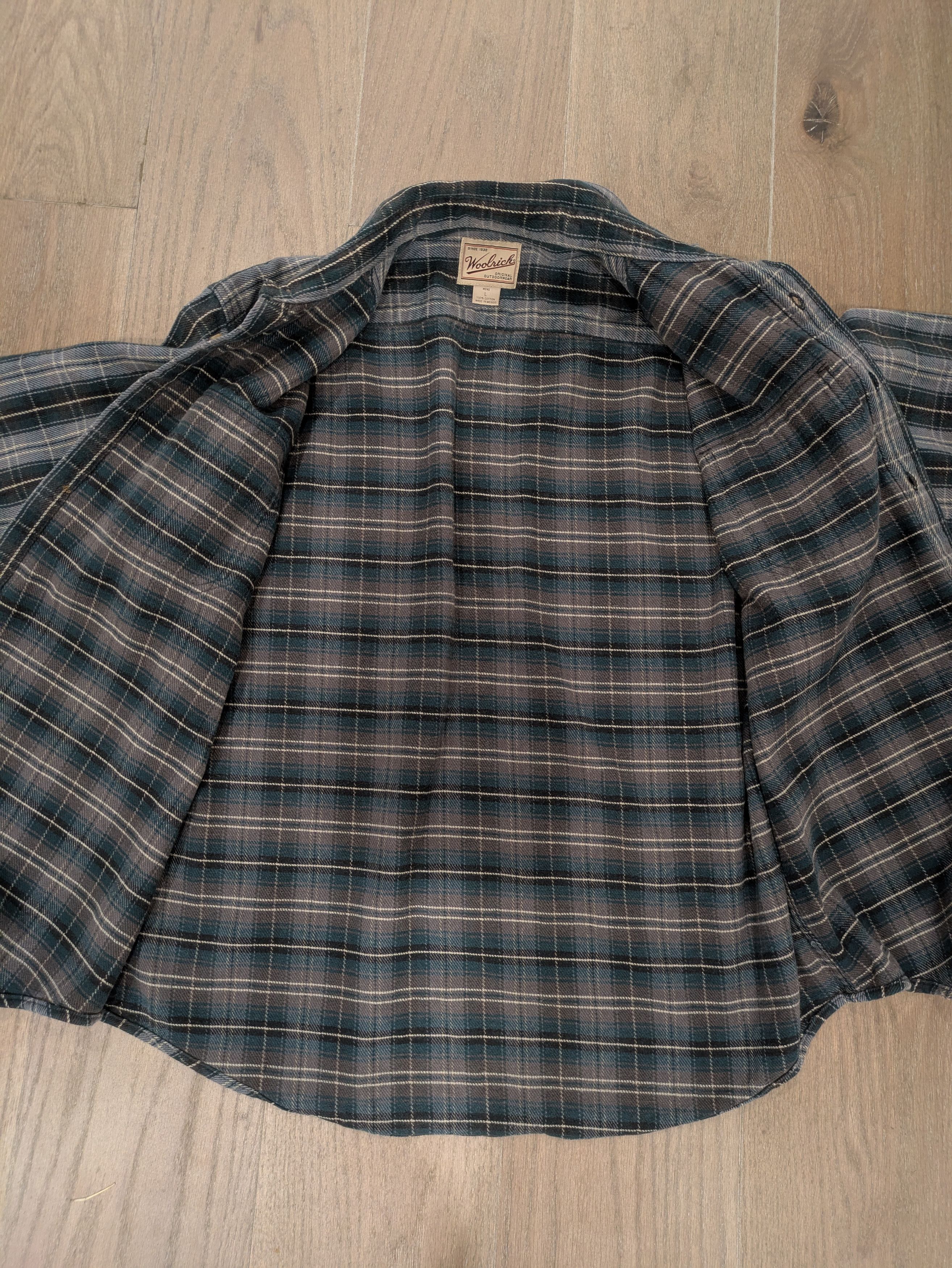 Woolrich Woolen Mills Vintage Woolrich Original Plaid Flannel Overshirt Size US L / EU 52-54 / 3 - 3 Thumbnail