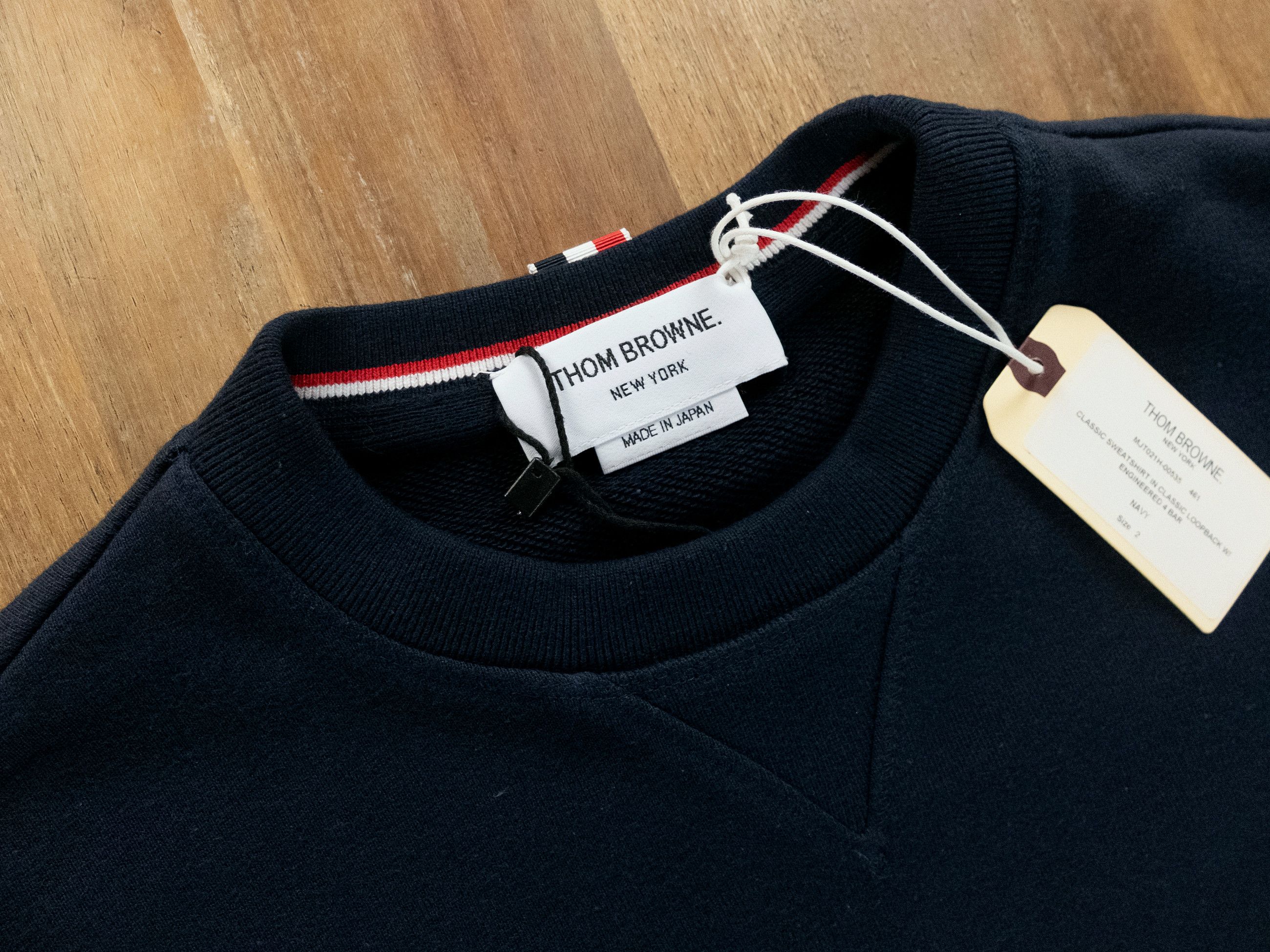 Thom Browne THOM BROWNE navy blue 4 bar stripe sweatshirt 2 / Medium Size US M / EU 48-50 / 2 - 5 Thumbnail
