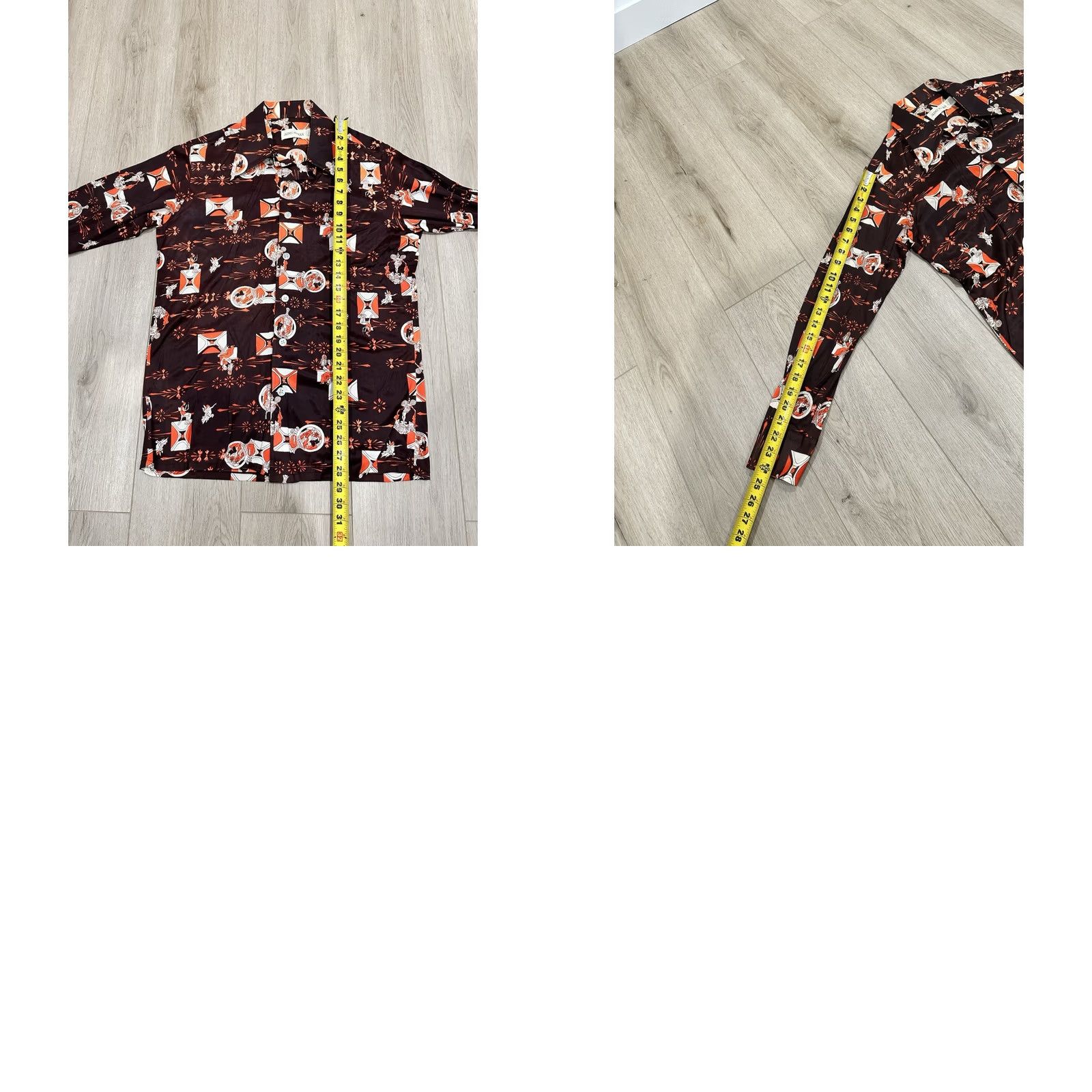 Vintage VINTAGE Jaime Roman Shirt 1960s Dagger Collar Disco Hippie Button-Front Men's Sz Large L Mens Size US L / EU 52-54 / 3 - 8 Thumbnail