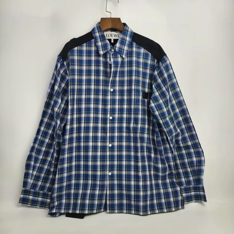 Loewe Loewe Men's long sleeve plaid shirt Size US M / EU 48-50 / 2 - 1 Thumbnail