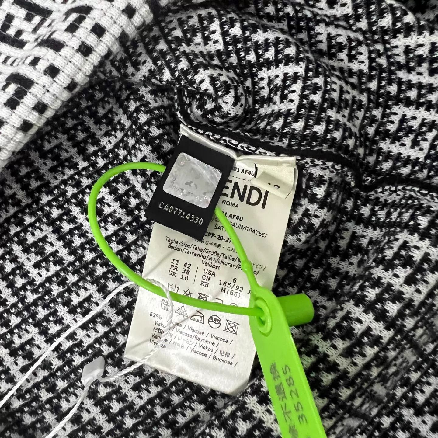 Fendi Fendi FF Print Black White Knit Cami Dress Size M / US 6-8 / IT 42-44 - 6 Thumbnail