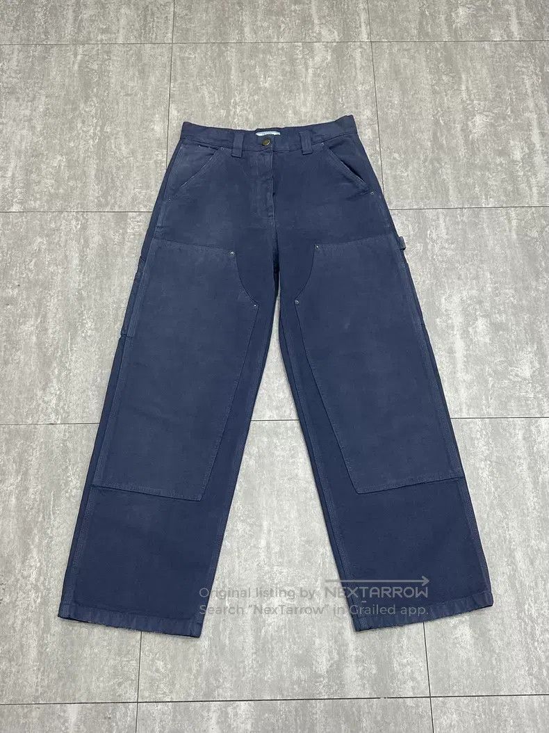Prada Prada Triangle leather brand double-knee French lumberjack Size US 36 / EU 52 - 1 Thumbnail