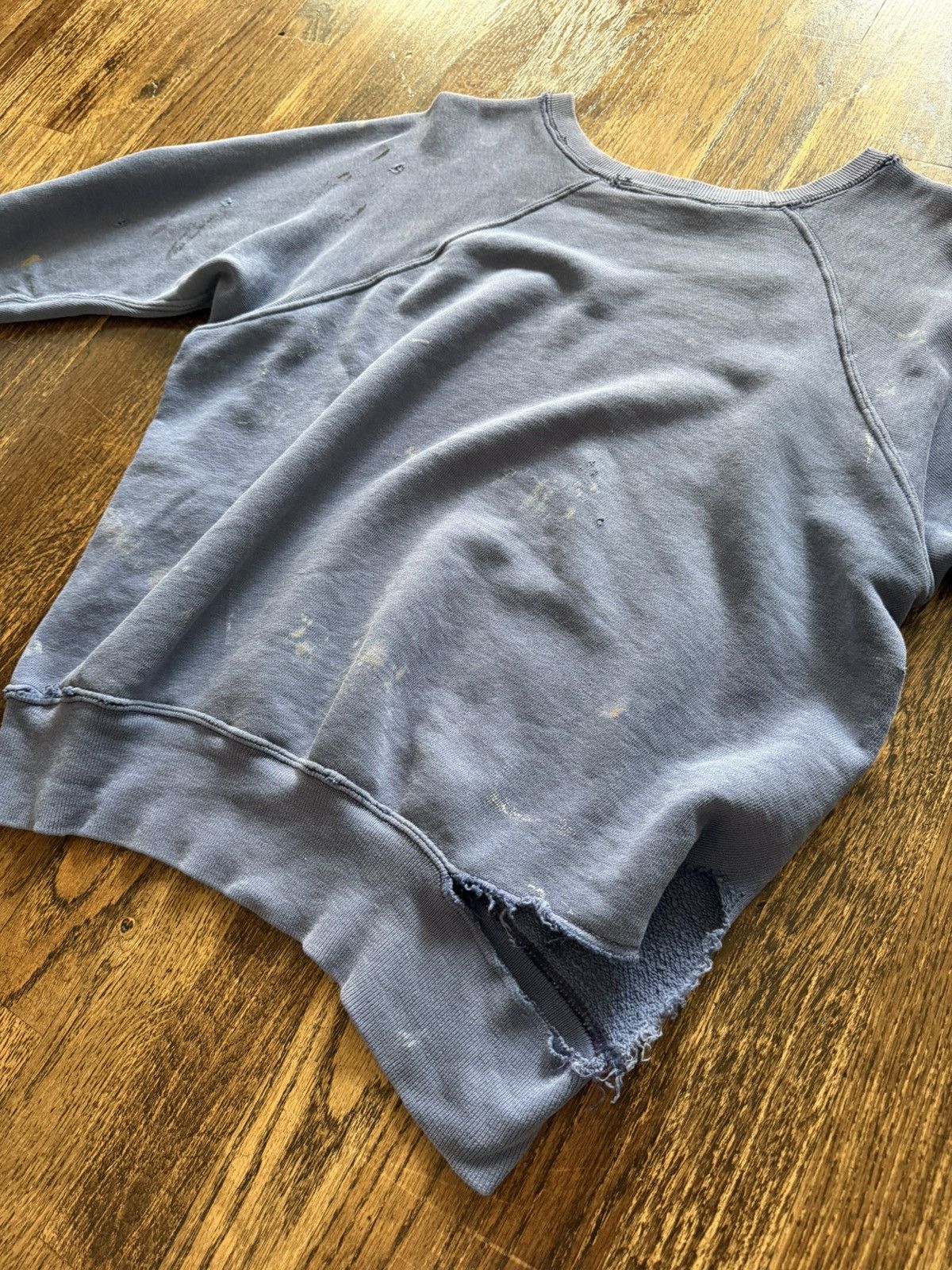 Vintage 1950s Thrashed and Painted Sweatshirt Size US S / EU 44-46 / 1 - 4 Thumbnail