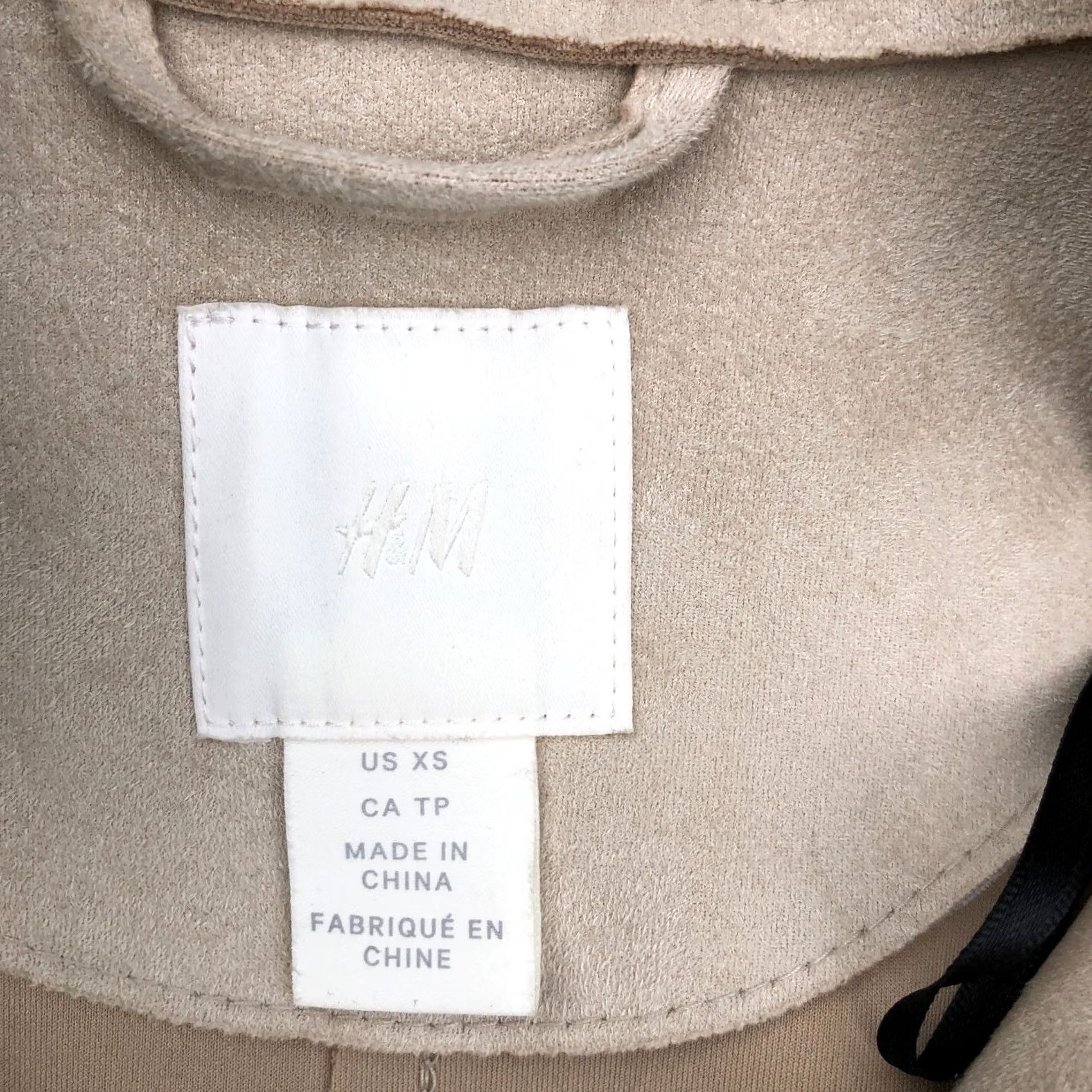 H&M H&M Faux Trench Coat Jacket Women's XS Beige Long Sleeve Faux Suede Long Coat Size XS / US 0-2 / IT 36-38 - 5 Thumbnail