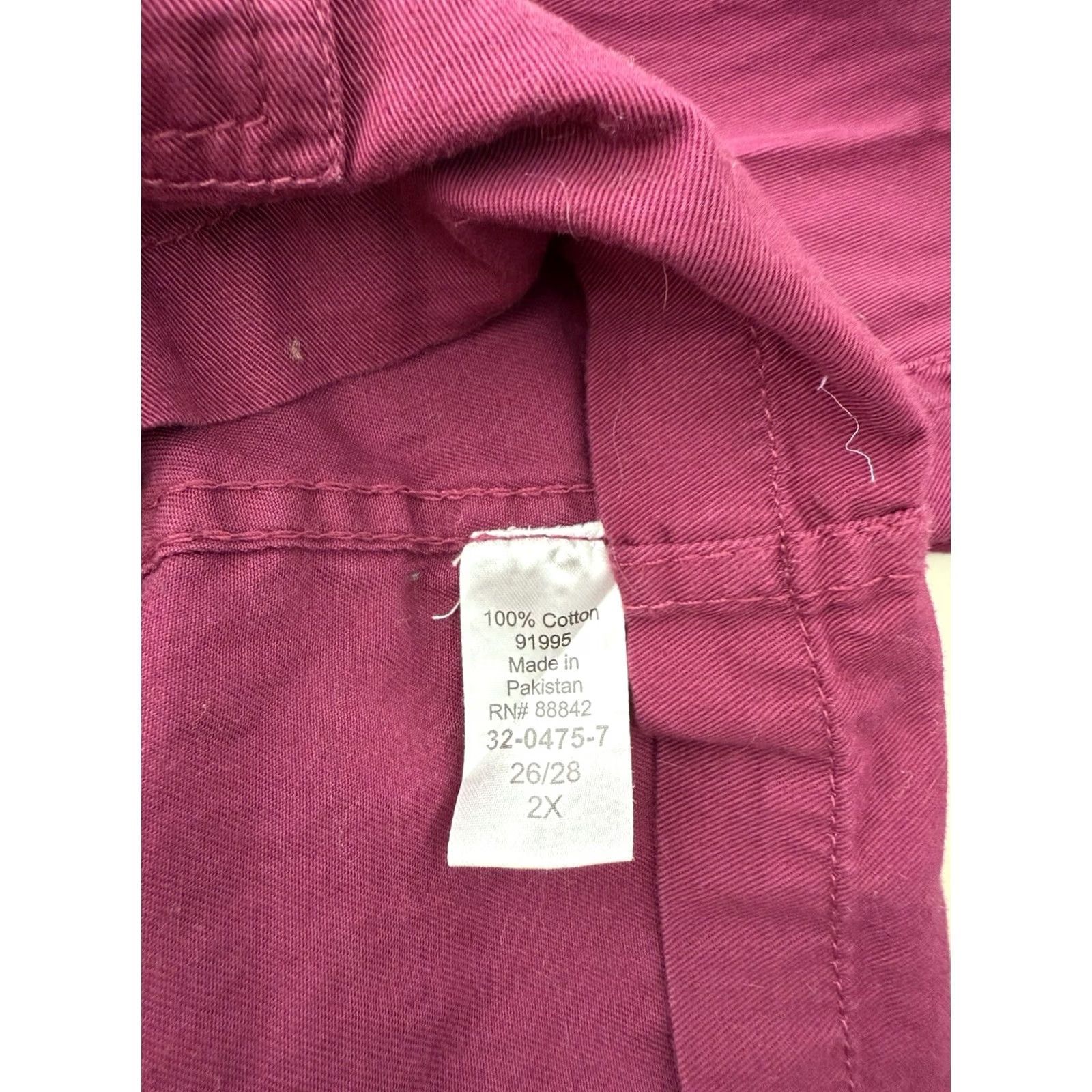 Vintage VINTAGE Woman Within Jacket Womens 2X PLUS Fuchsia Button Up Hooded Pockets Size XXL / US 16-18 / IT 52-54 - 5 Thumbnail