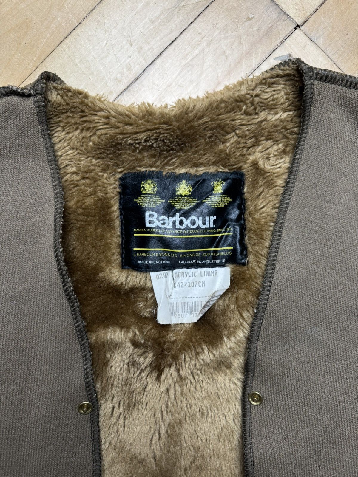 Barbour Vintage Barbour Warm Pile Lining Shearling Vest Brown Size L Size US L / EU 52-54 / 3 - 8 Thumbnail