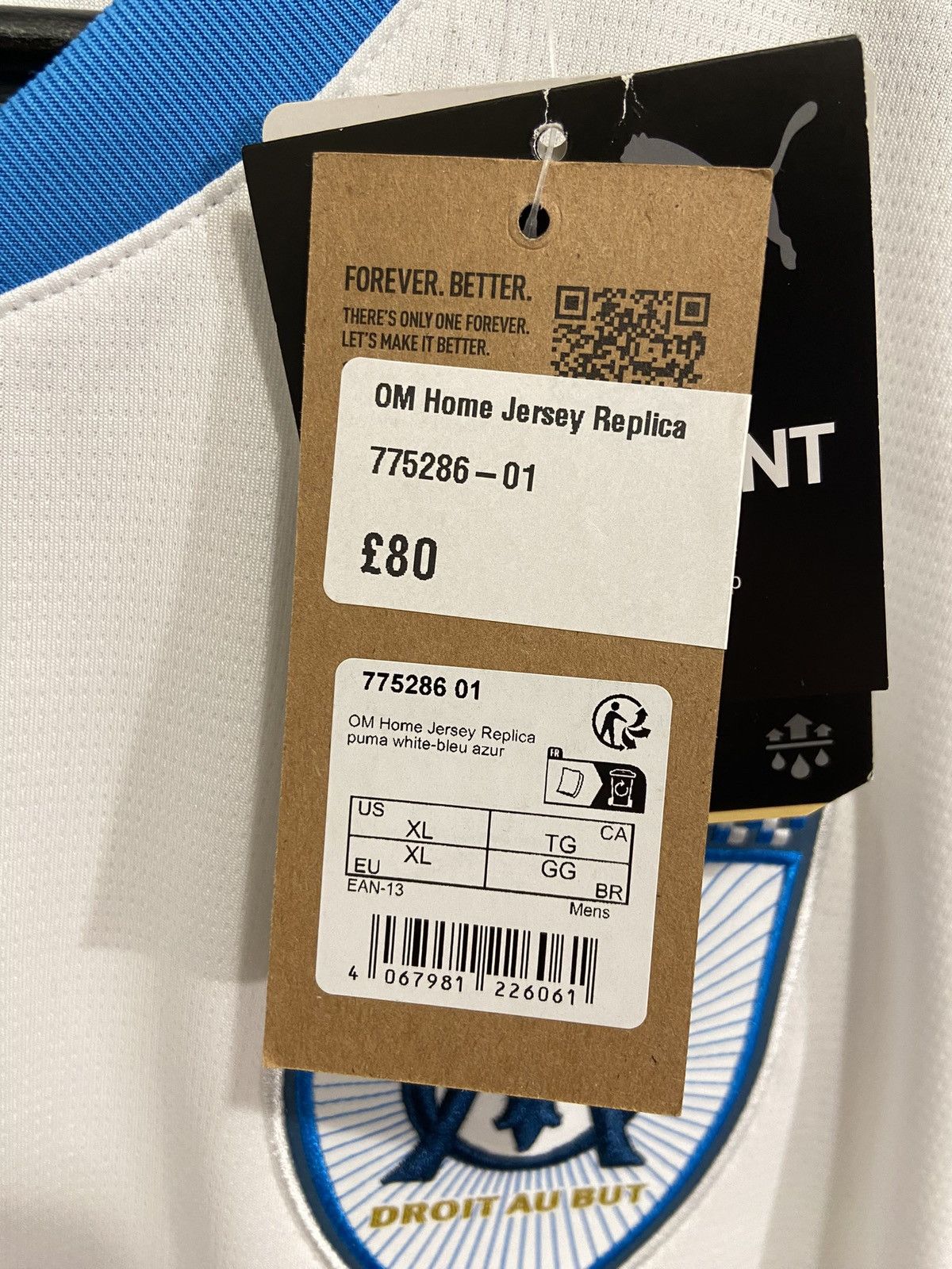 Puma Puma Olympique de Marseille Home Shirt 2024-25 Size US XL / EU 56 / 4 - 13 Thumbnail