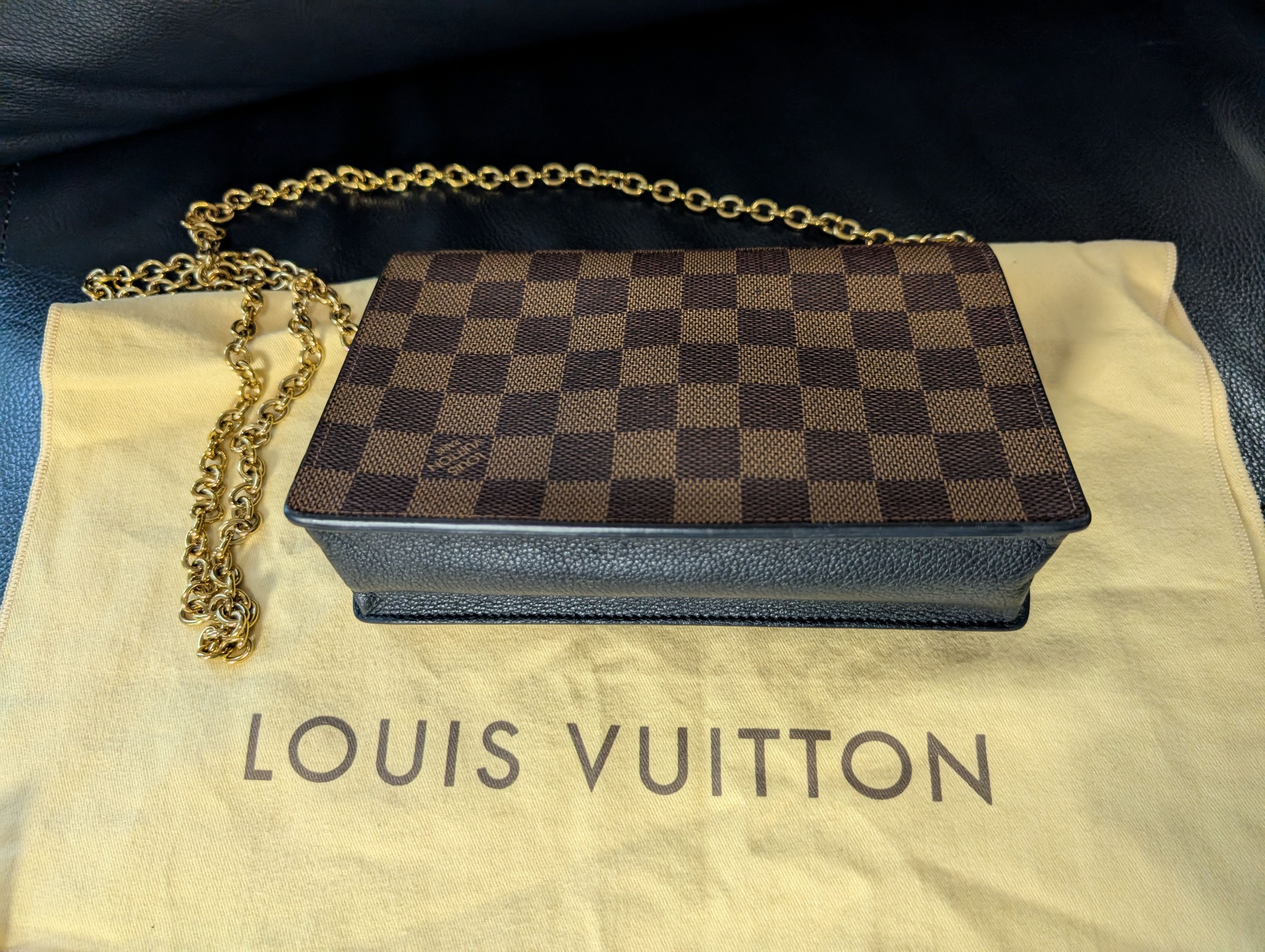 Louis Vuitton Louis Vuitton Vavin Damier Ebene Chain Crossbody Bag Black Size ONE SIZE - 7 Thumbnail