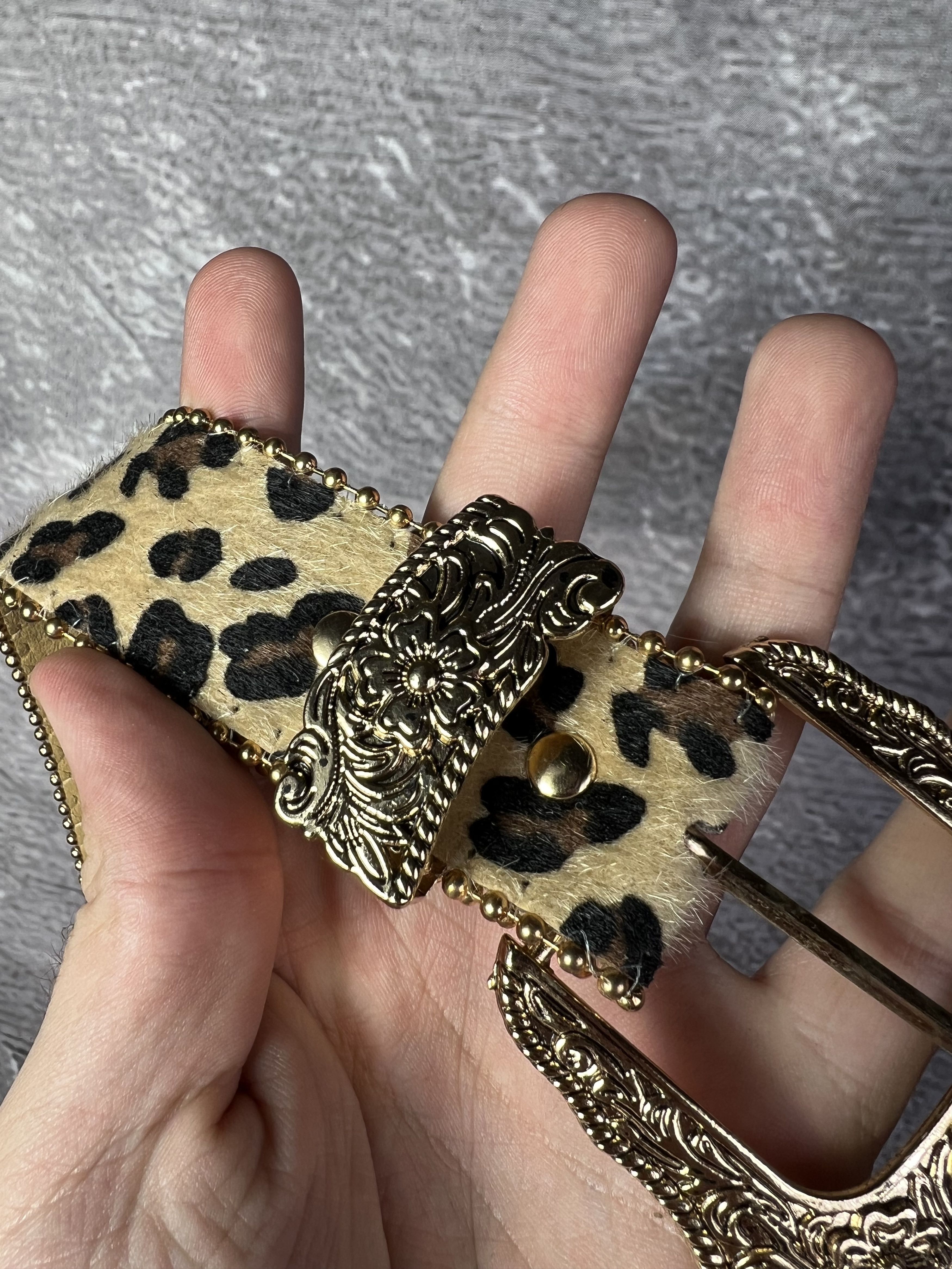 Vintage Leopard Printed Y2k Buckle Belt Size ONE SIZE - 6 Thumbnail