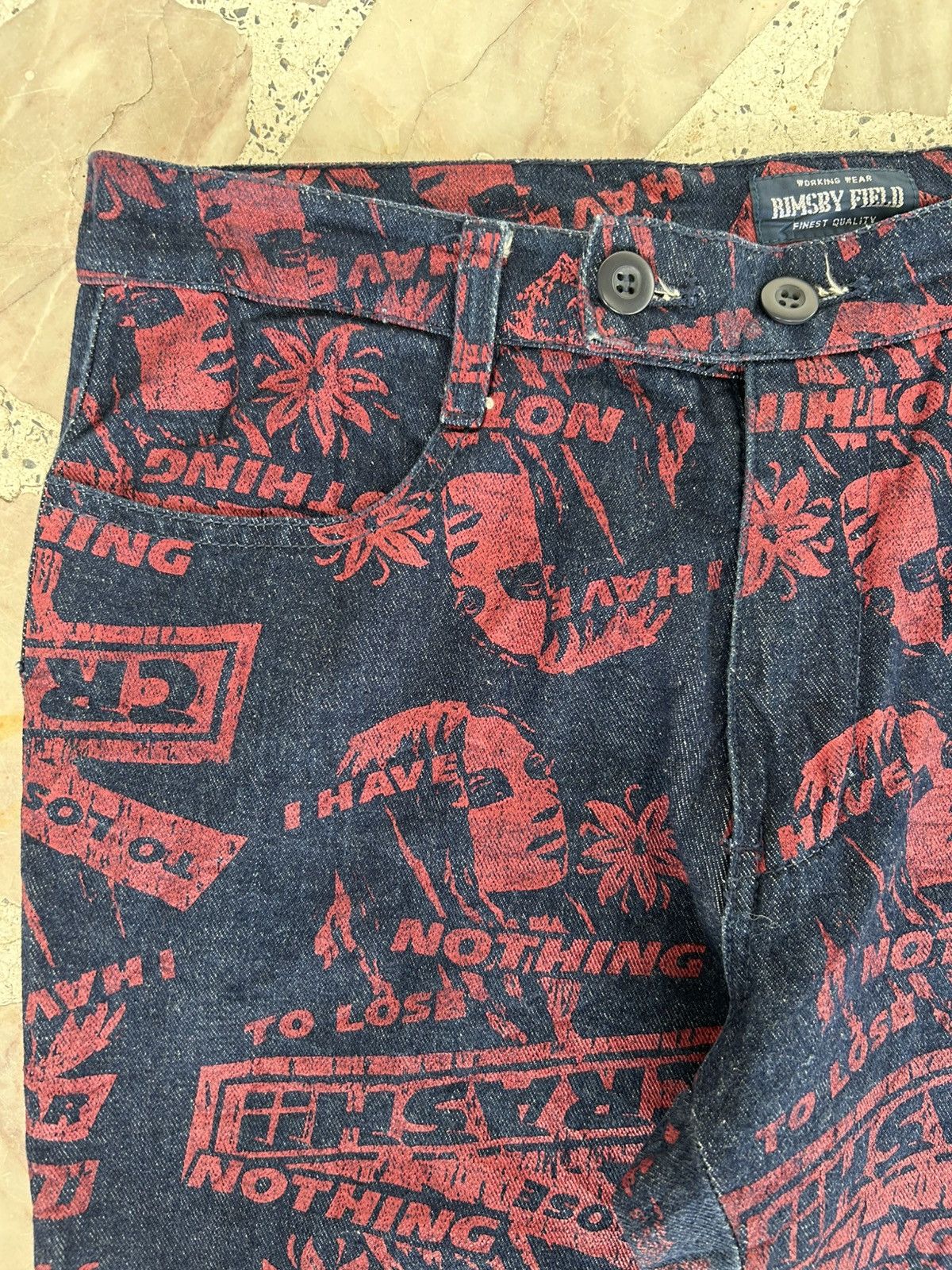 Hysteric Glamour Overprint I have Nothing Denim Size US 28 / EU 44 - 5 Thumbnail