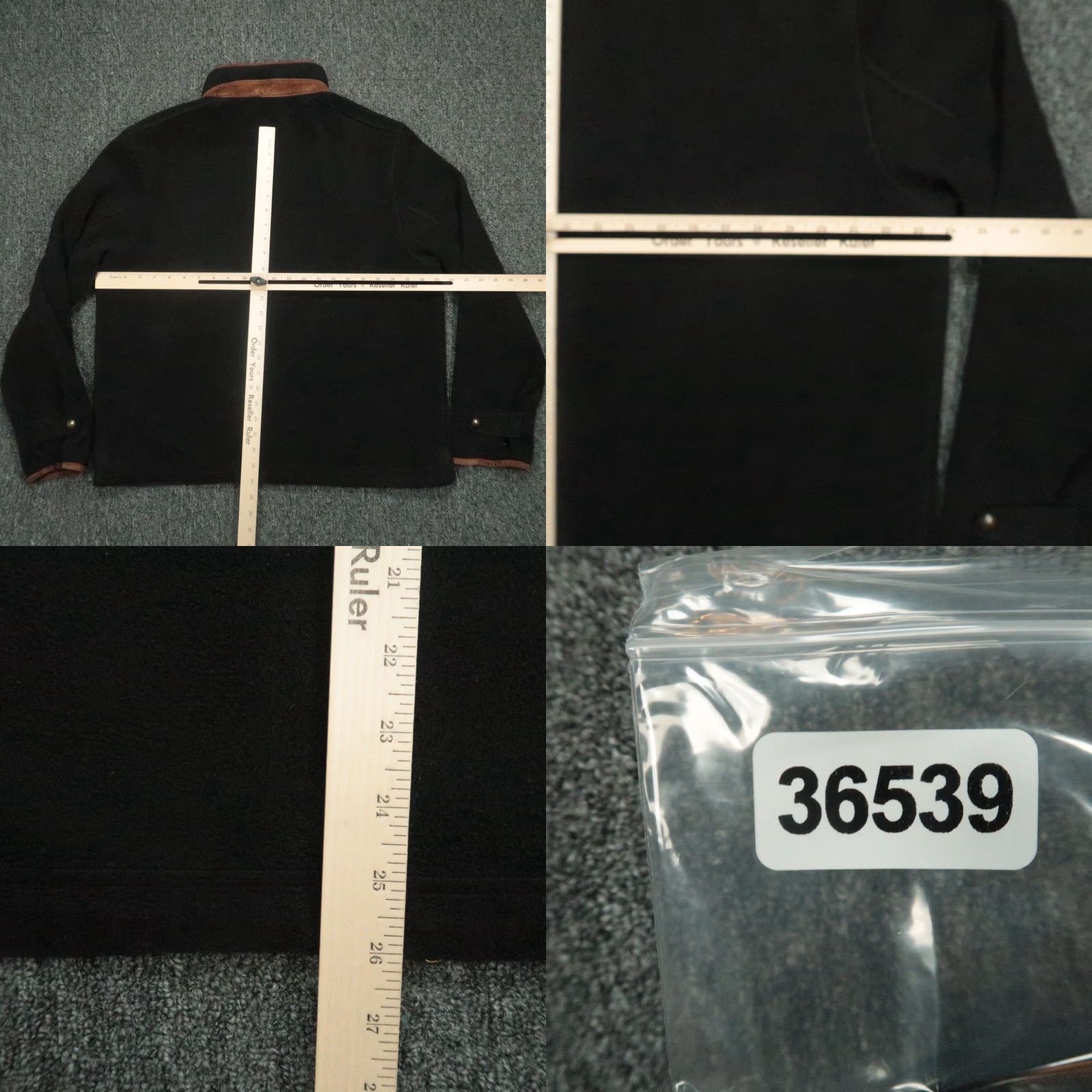 Polo Ralph Lauren VINTAGE Polo Ralph Lauren Jacket Mens XL Black Fleece Pile Full Zip Pockets Leather Trim Size US XL / EU 56 / 4 - 8 Thumbnail