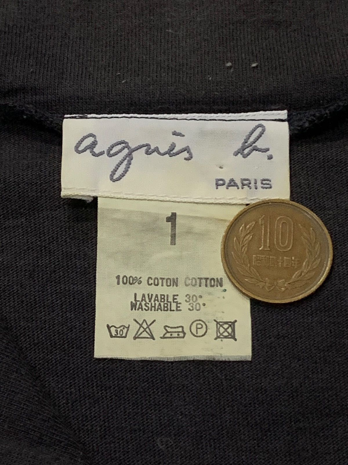 Vintage × agnes b. Vintage Agnes B. Half Zipper Riri Turtle Neck L/S Tshirt Size M / US 6-8 / IT 42-44 - 6 Thumbnail