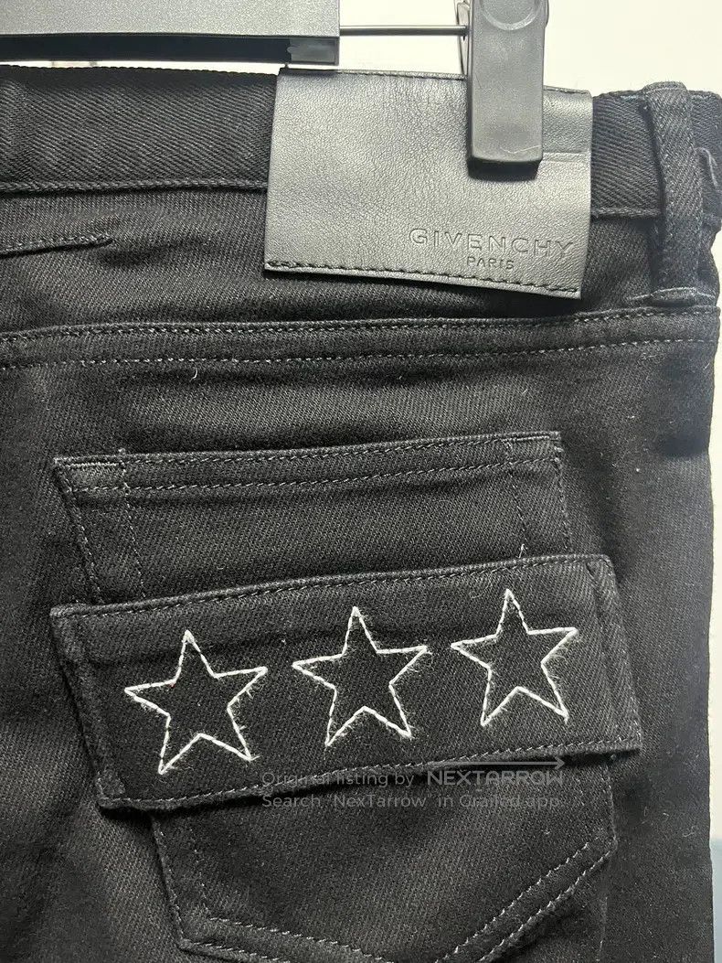 Givenchy Givenchy SizeS Black Five-Star Denim Jeans Size US 32 / EU 48 - 5 Thumbnail