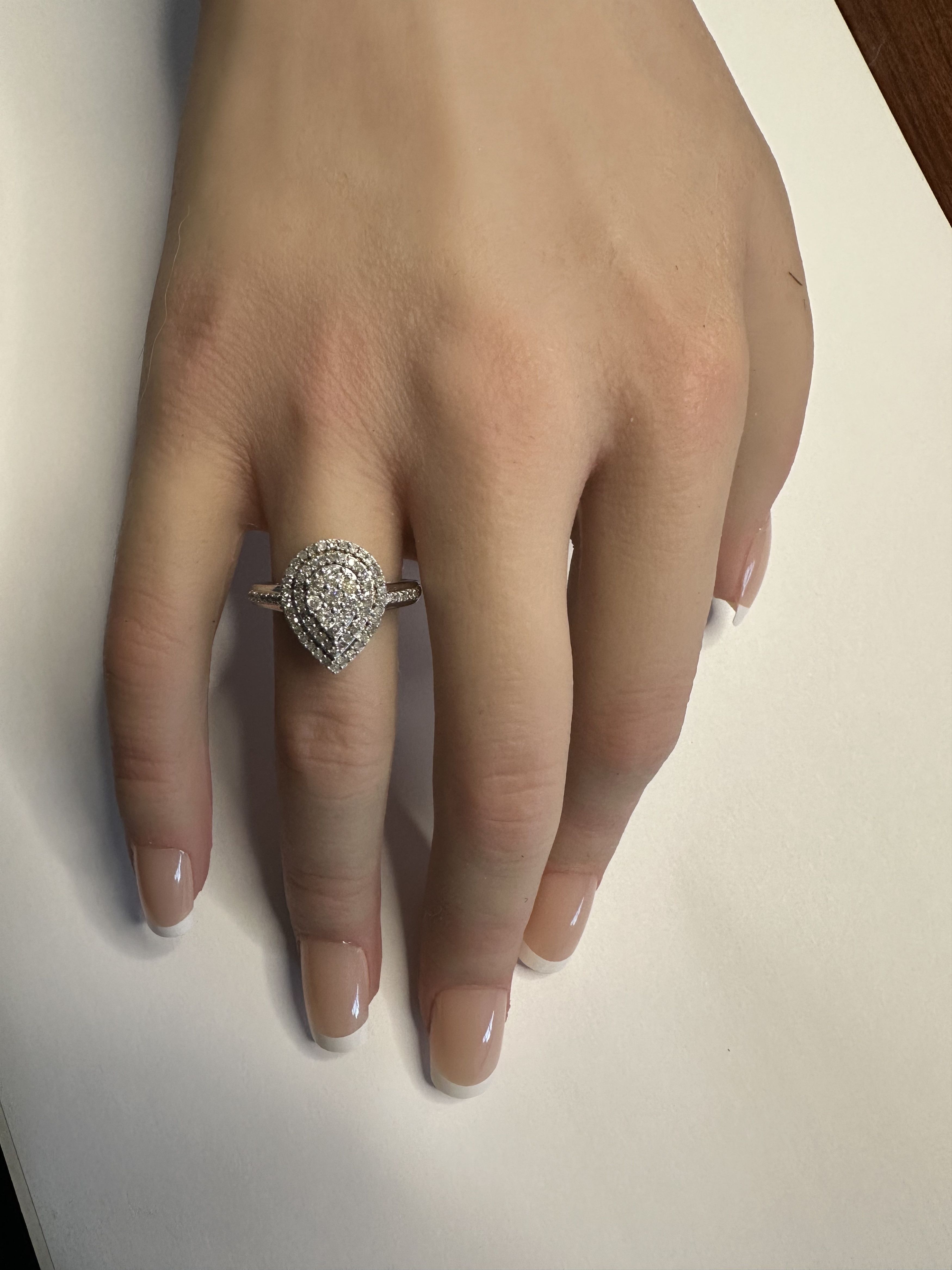Other Elegant 1/2 Carat Pear Cut Natural Diamond Ring Size ONE SIZE - 22 Thumbnail