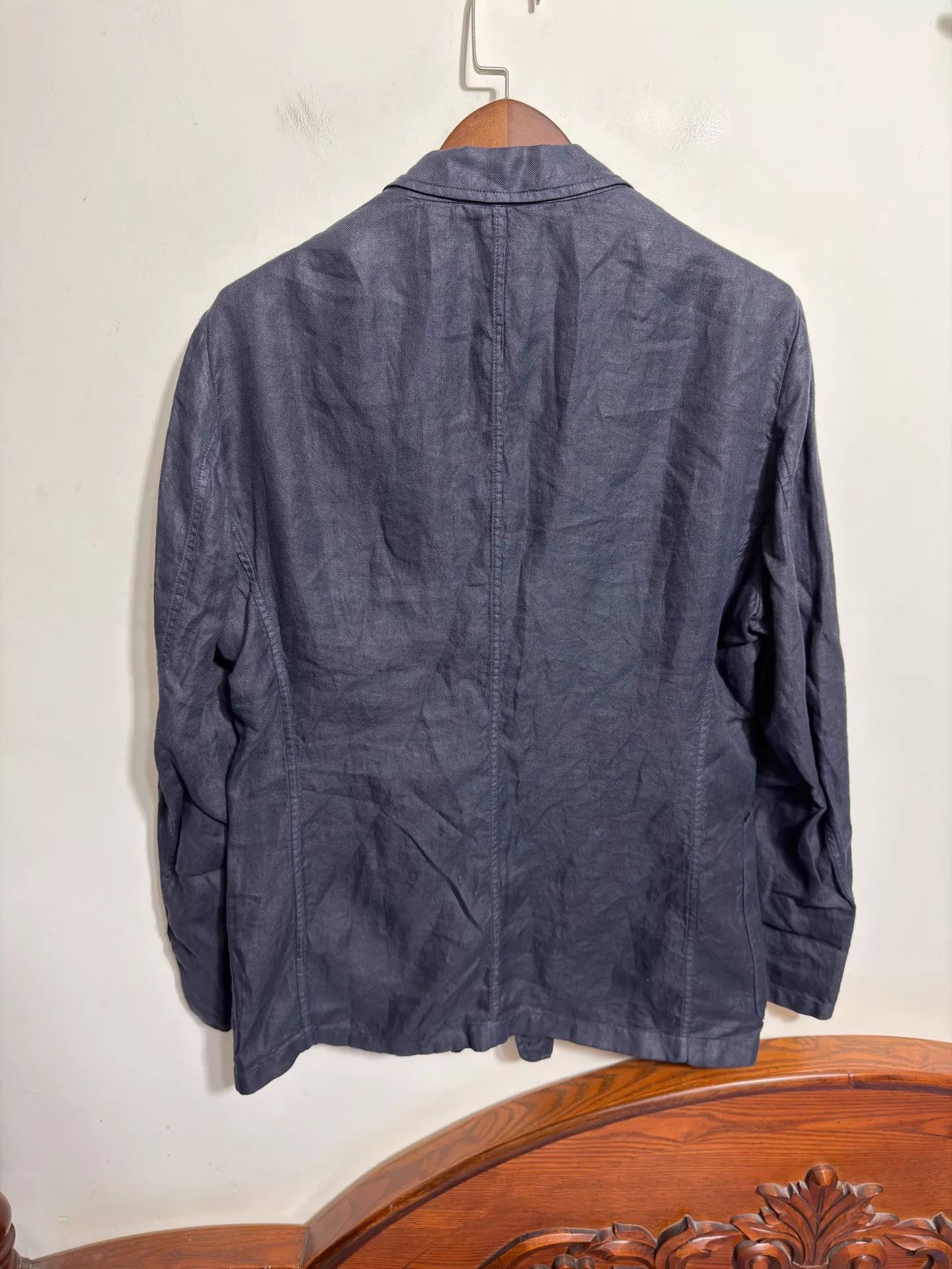 Giorgio Armani Giorgio Armani Indigo Linen Slim Suit NWT IT Size 54R - 2 Thumbnail