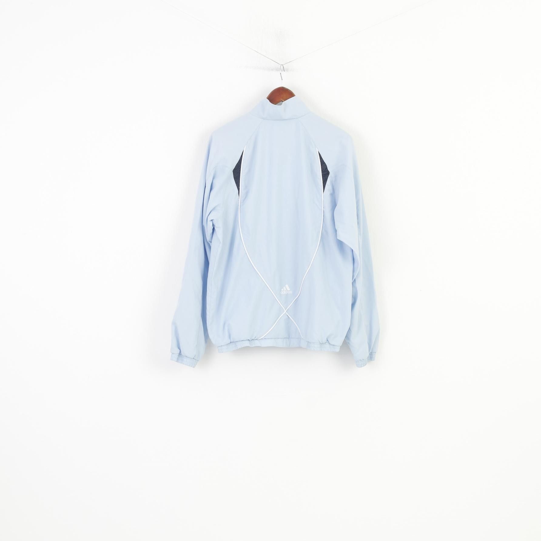 Adidas Adidas Men M Jacket Light Blue Full Zipper Pockets 9820 Size US M / EU 48-50 / 2 - 9 Thumbnail