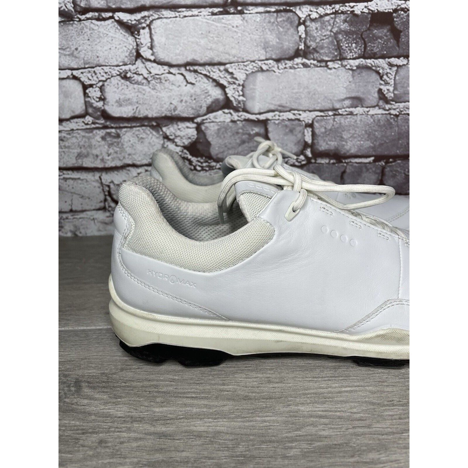 Ecco ECCO White Leather Lace Up Casual Spikeless Golf Shoes Men S Size US 9 / EU 42 - 3 Thumbnail