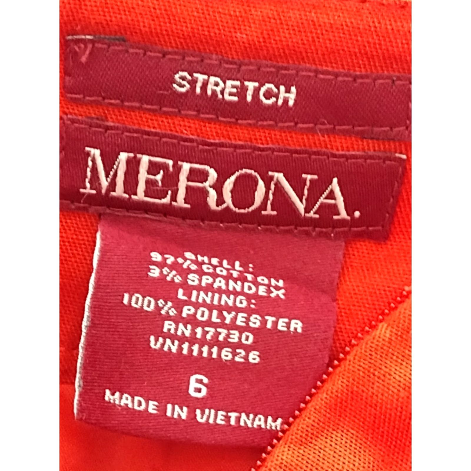 Merona Merona Red A-Line Skirt - Women - Size 6 - Lined - Back Zip - Slit - Short - Casual - Cotton/Polyester/Rayon Blend Size 28" / US 6 / IT 42 - 5 Thumbnail