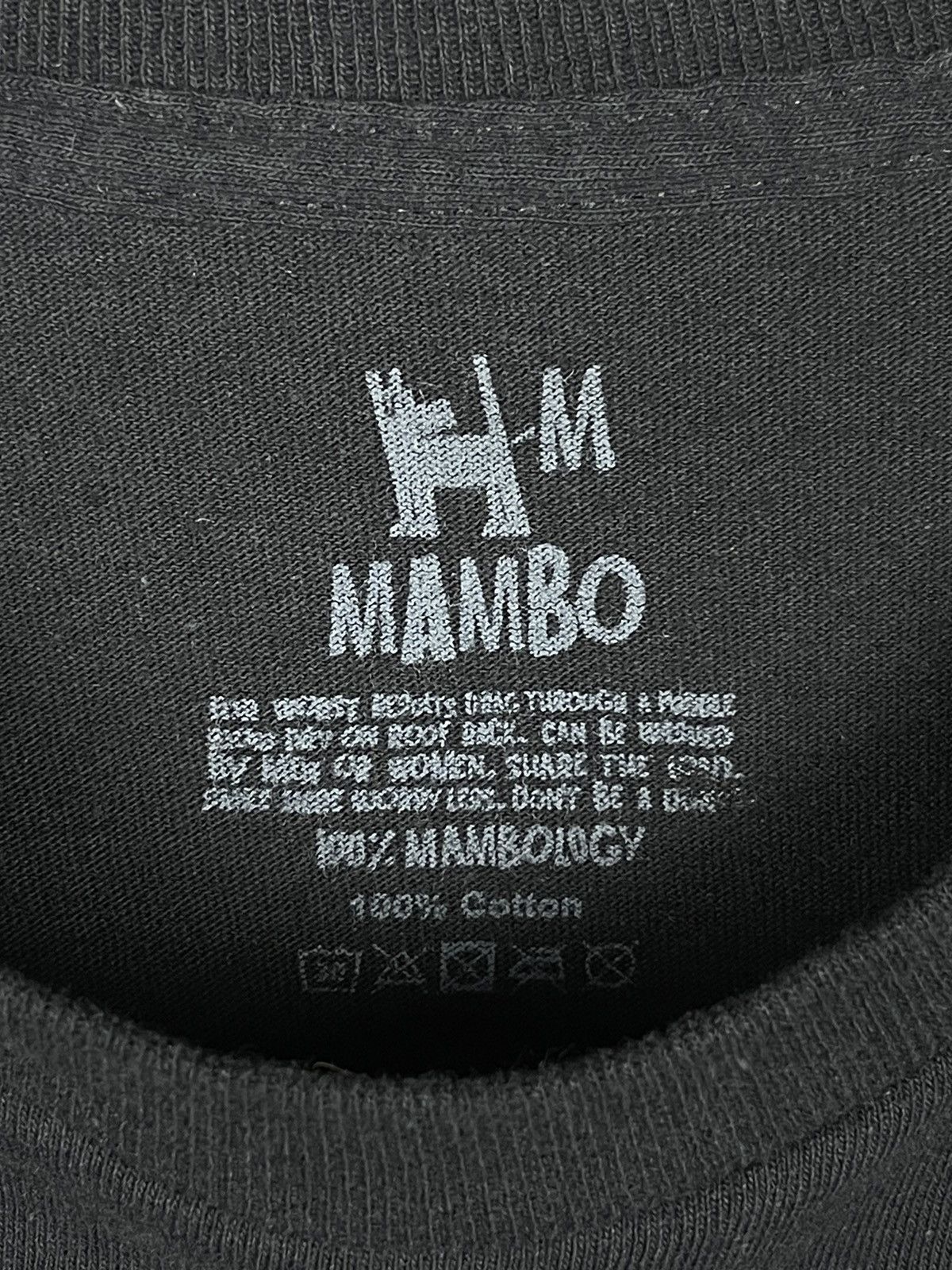 Mambo Mambo Y2K Vintage Black Cotton Front Logo T-Shirt Size M Size US M / EU 48-50 / 2 - 9 Thumbnail