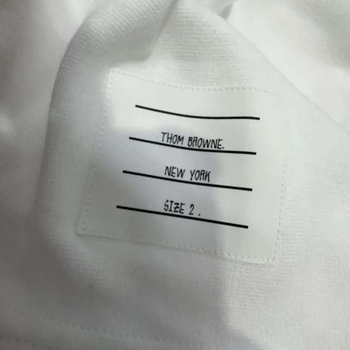 Thom Browne Thom Browne White Long Sleeve T-Shirt for Men -2507 Size US M / EU 48-50 / 2 - 1 Thumbnail