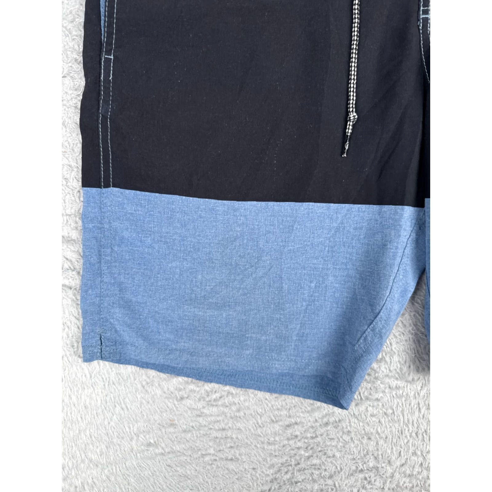 Volcom Volcom Swim Trunks Mens 33 Blue Black Stripe Board Shorts Beach Surf 33x10 Mens Men’s Beach Volcom Board Shorts 33 Blue Stripe Size US 33 - 3 Thumbnail