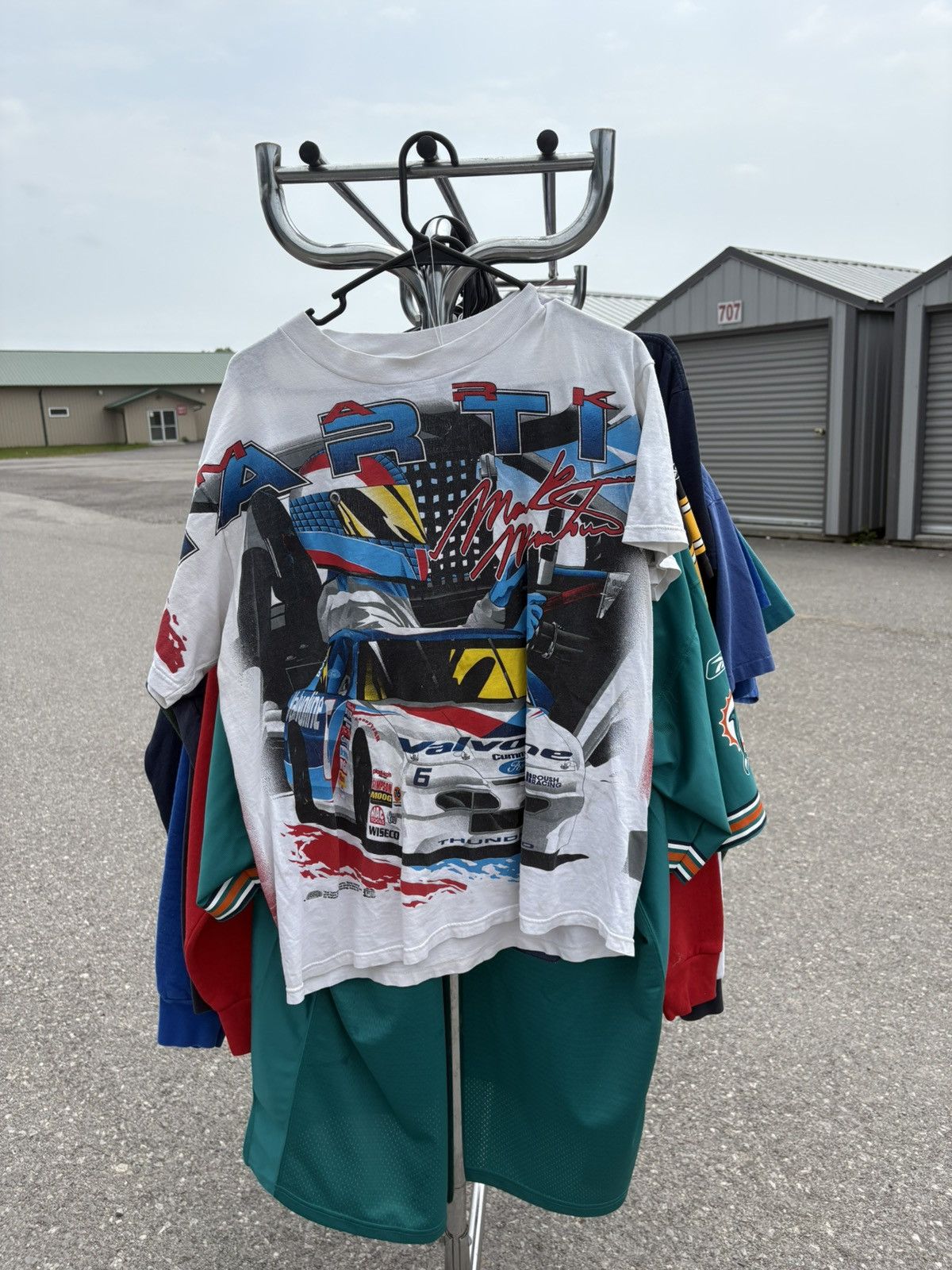 Vintage 1990's Mark Martin AOP Nascar Tultex T-Shirt Size US L / EU 52-54 / 3 - 1 Thumbnail