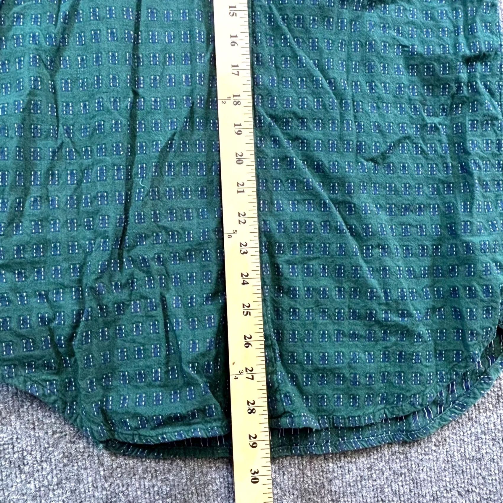 Vintage Bachrach Button-Up Shirt Men's M Green Geometric Cotton Preppy Career Office Size US M / EU 48-50 / 2 - 3 Thumbnail