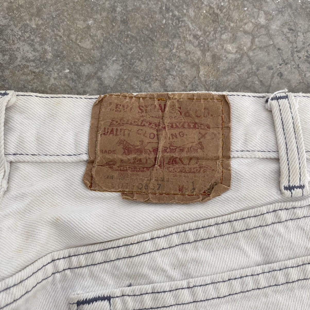 Levi's Size 29x29.5 Vintage 1985 Levis 501 White Jeans Size US 29 - 22 Thumbnail