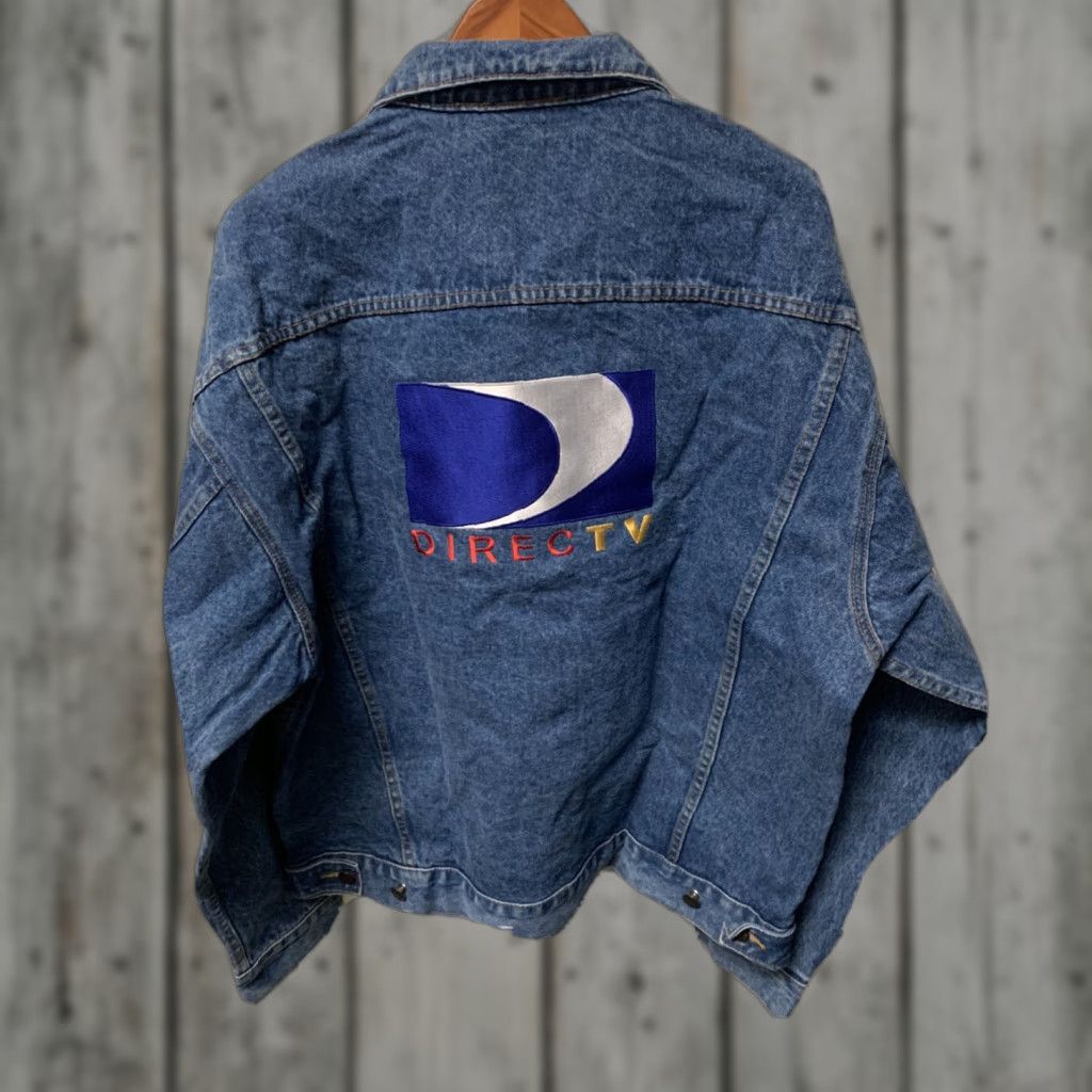 Denime VINTAGE 90s Direct TV Promo Butterfield Stage Denim Trucker Jacket Men's XL Blue Size US XL / EU 56 / 4 - 1 Thumbnail