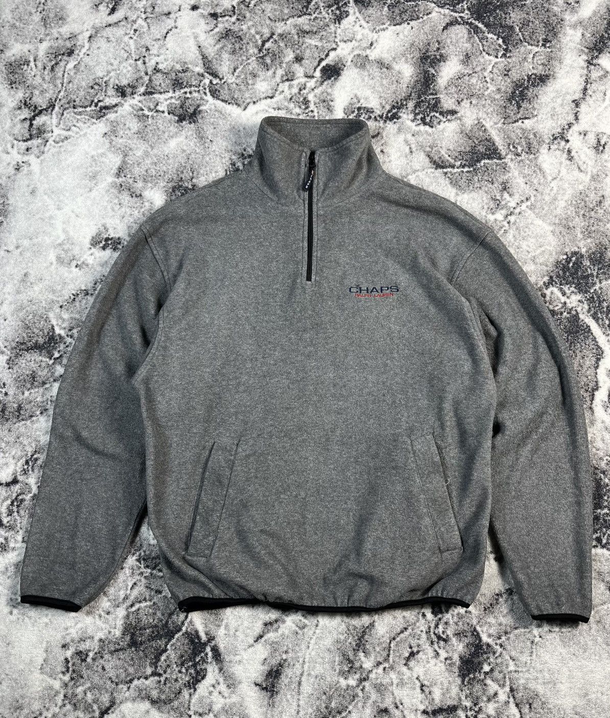 Polo Ralph Lauren Chaps Ralph Lauren Grey Quarter Zip Fleece Jacket Pullover Size US M / EU 48-50 / 2 - 1 Thumbnail