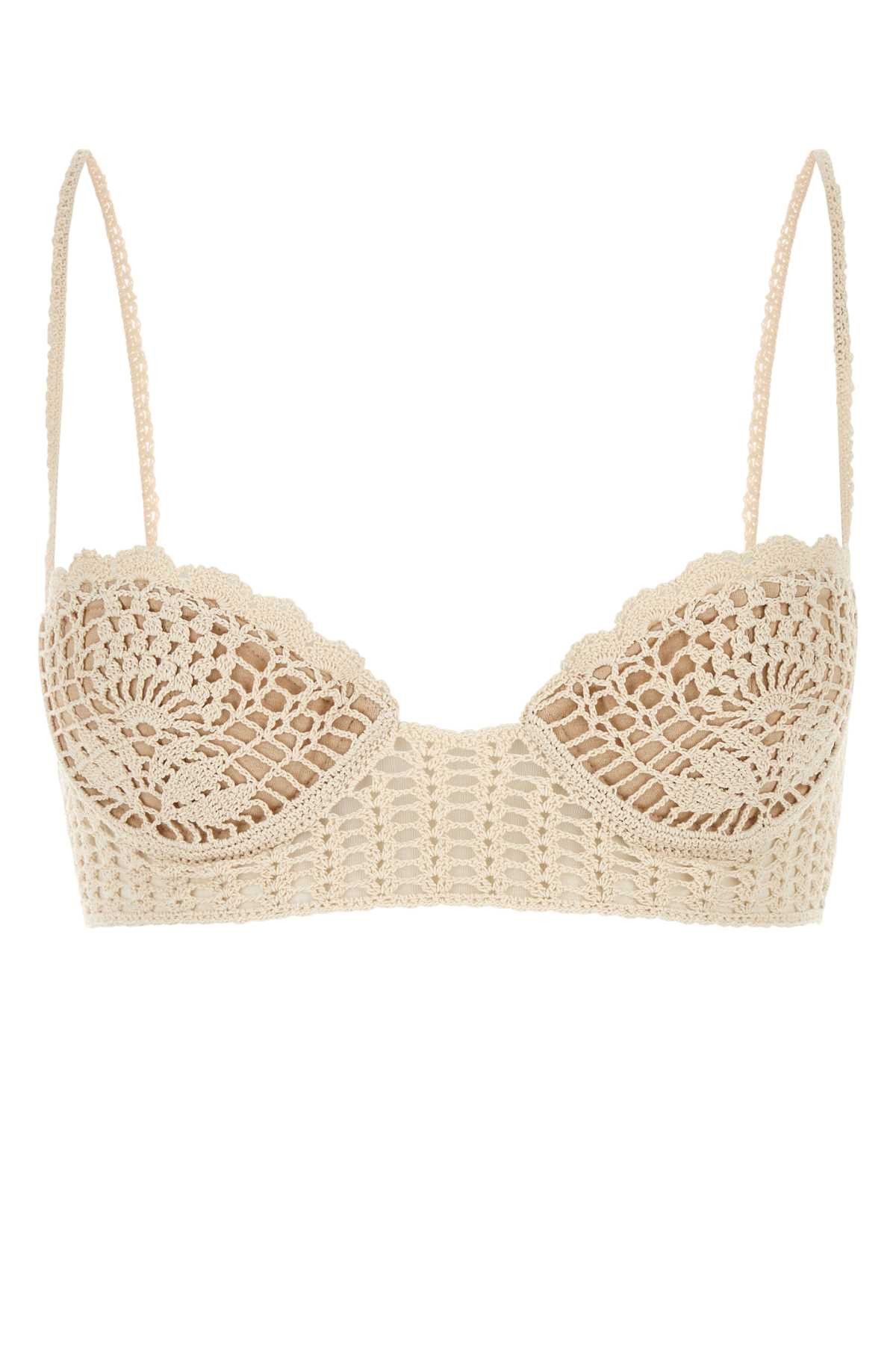 Magda Butrym Ivory Crochet Bra Size S / US 4 / IT 40 - 1 Thumbnail