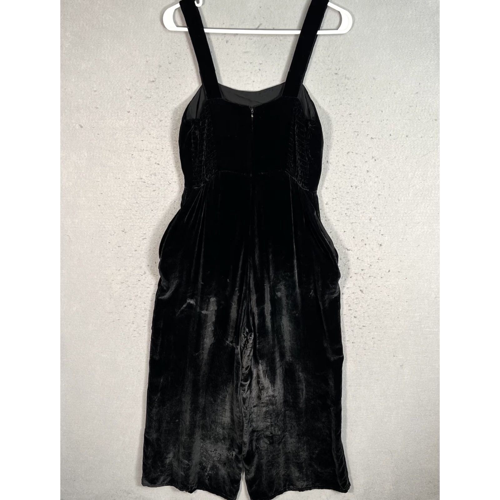 Madewell Madewell Black Velvet Wide Leg Jumpsuit Size 2 Womens Casual Party Size 26" / US 2 / IT 38 - 2 Thumbnail