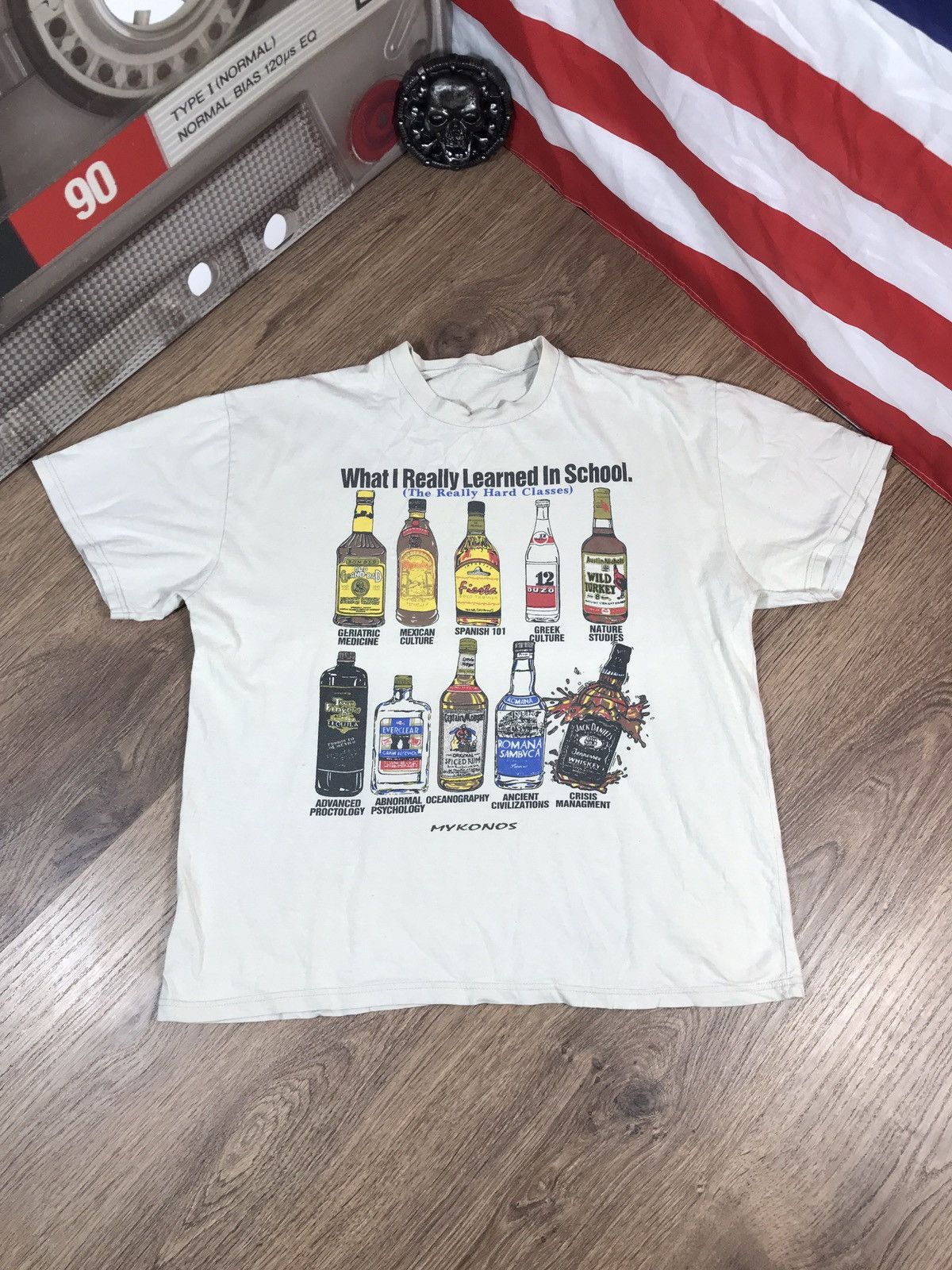 Vintage Vintage 90s T Shirt What Really Learned In School Size US M / EU 48-50 / 2 - 1 Thumbnail