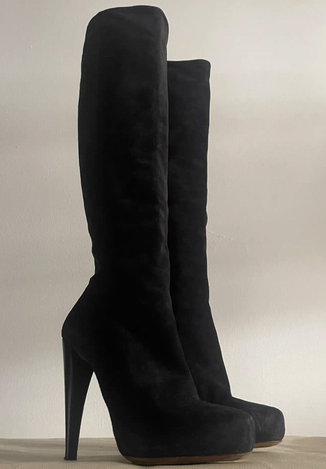 Maison Margiela Maison Martin Margiela｜Early suede high heel calf boots Size US 6 / IT 36 - 1 Thumbnail