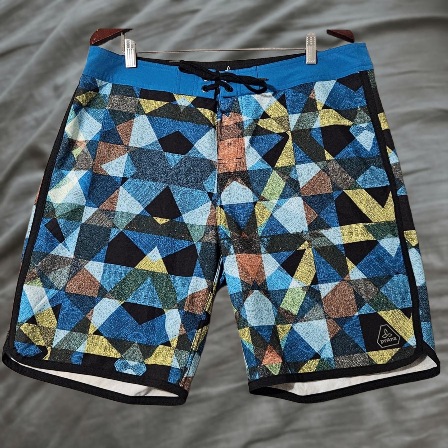 Prana prAna Mens Blue High Seas Board Shorts Size 36 Size US 36 / EU 52 - 1 Thumbnail