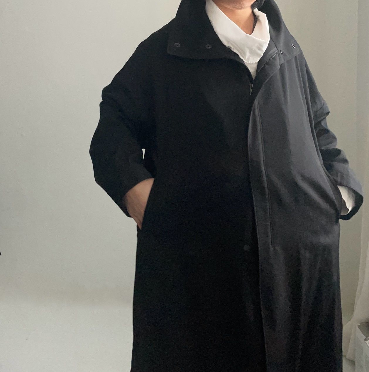 Yohji Yamamoto Yohi Yamamoto Pour Homme F/W16 Highneck coat Size US M / EU 48-50 / 2 - 5 Thumbnail