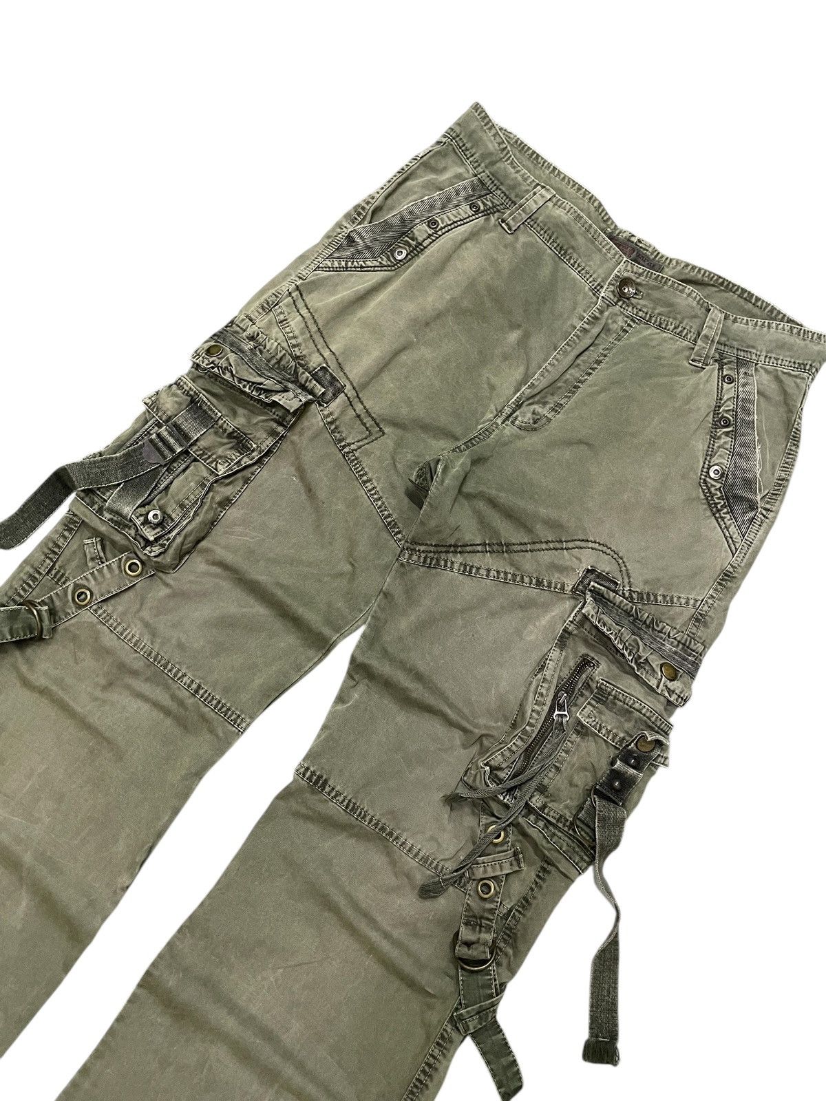Le Grande Bleu (L.G.B.) × Tete Homme Bapai Japan Multi Pocket Bondage Baggy Cargo Pants Size US 34 / EU 50 - 3 Thumbnail