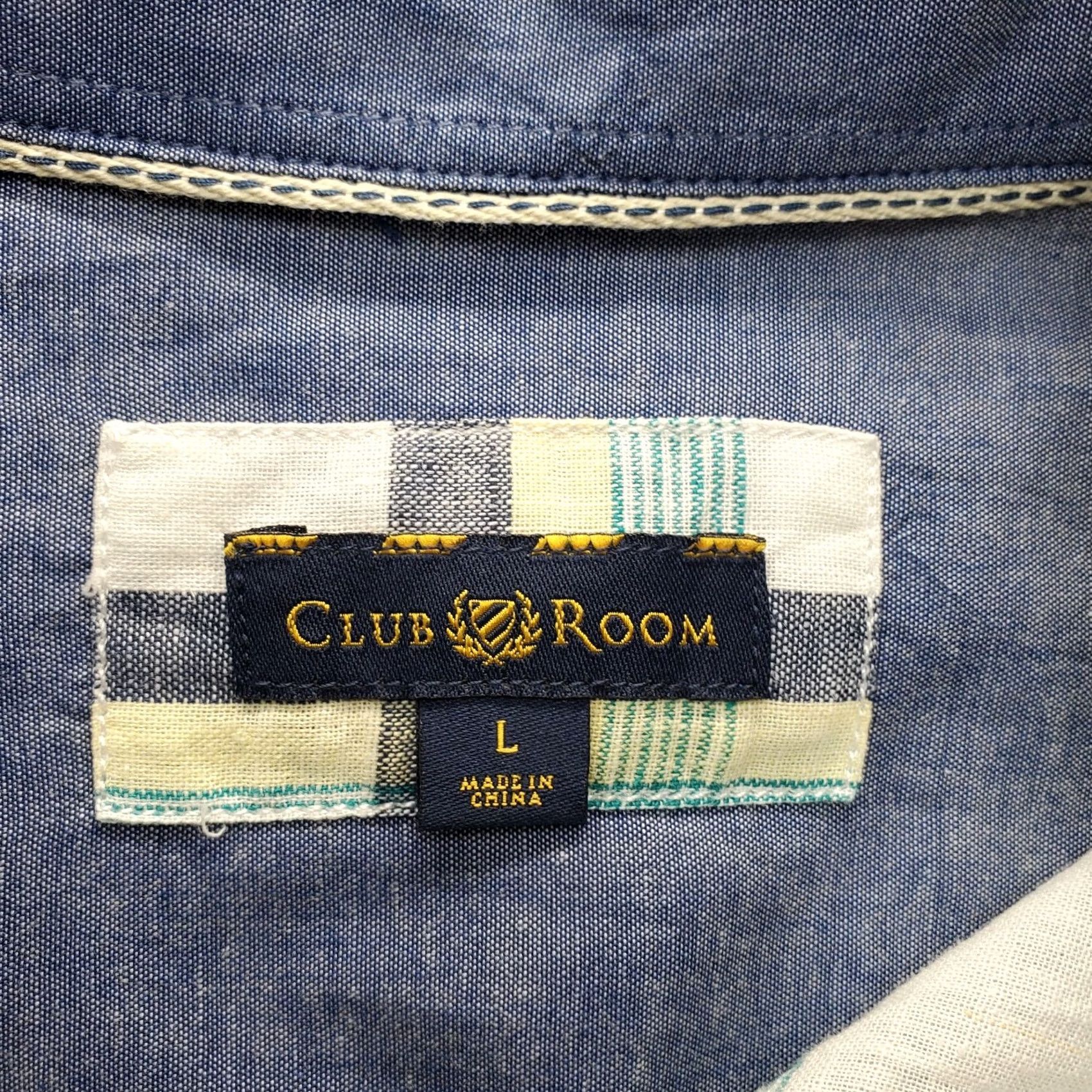 Club Room Club Room Button-Down Shirt Mens L Multi Plaid Linen Short Sleeve Collared Size US L / EU 52-54 / 3 - 6 Thumbnail