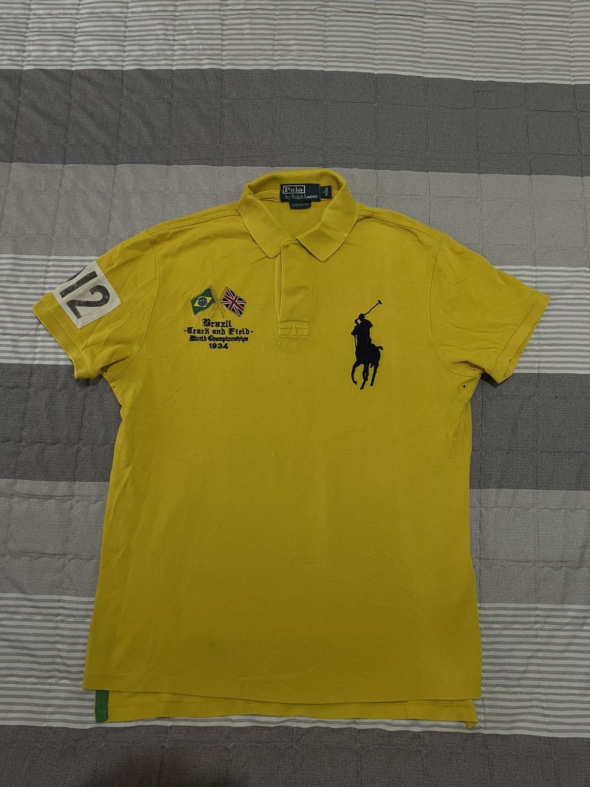 (offer) 90’sRALPH LAUREN POLO TRACK & FIELD BRAZIL YELLOW